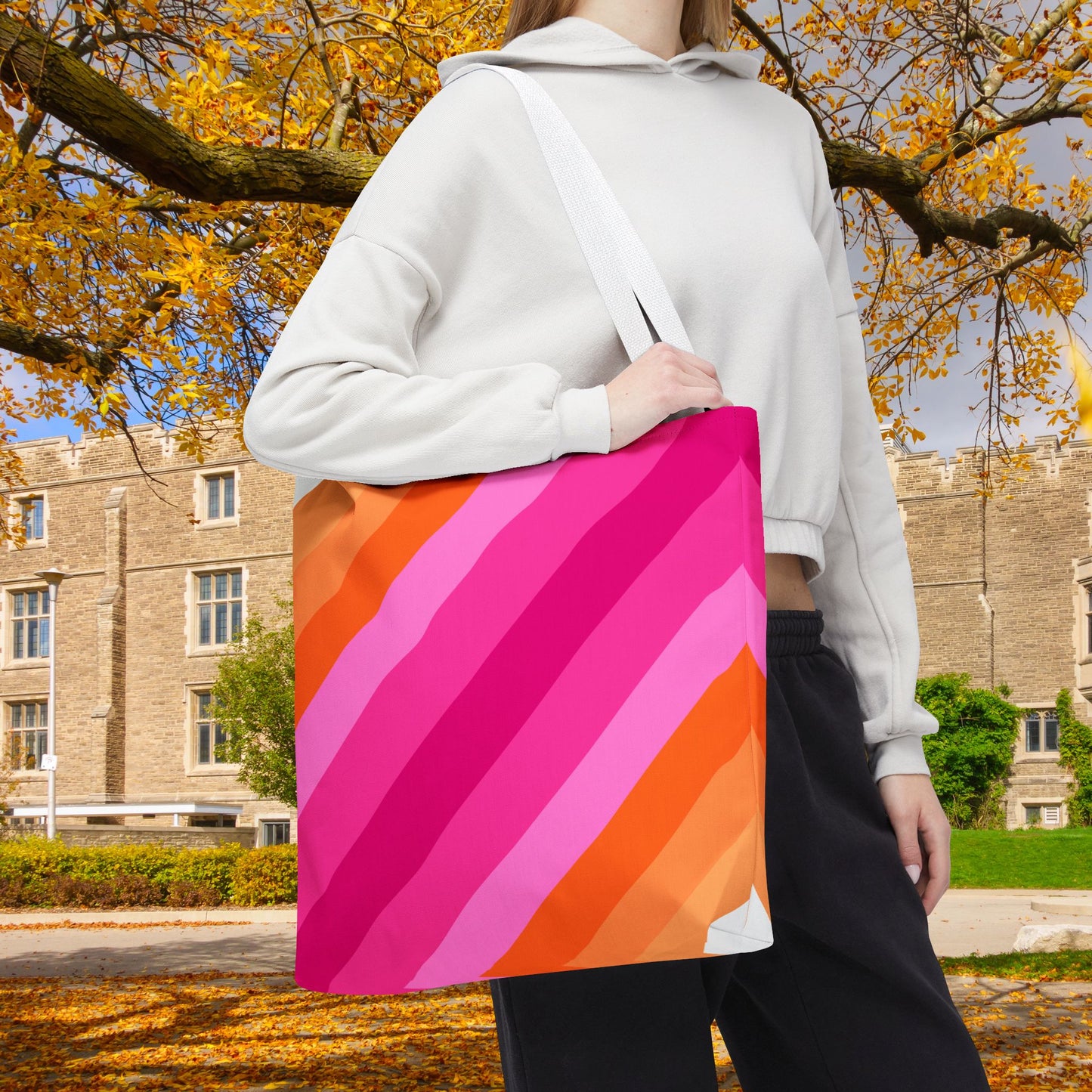 Geometric Art Tote Bag – 3 sizes | Bold lines. Vivid color. Retro with a modern twist.