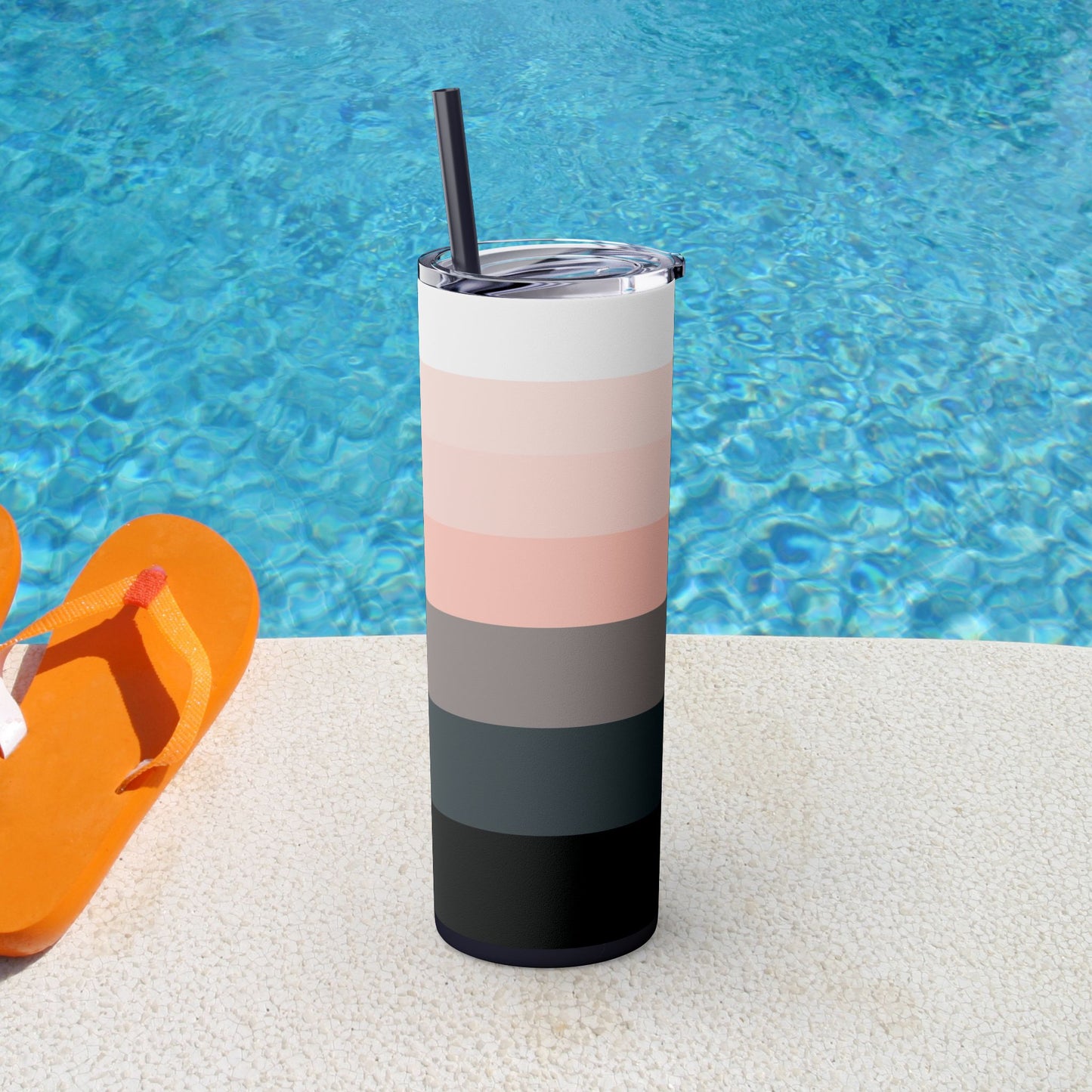 Vibrant. Versatile. Totally Sippable. – 20 oz Skinny Travel Tumbler with Straw