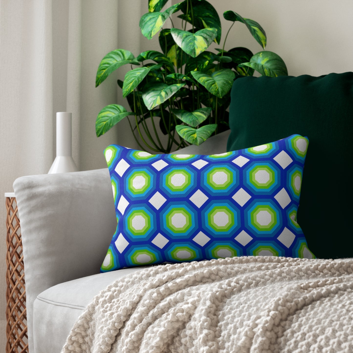 Geometric Lumbar Pillow | Bold Style, Everyday Comfort