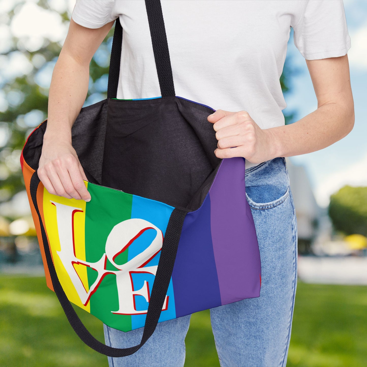 Rainbow LOVE XL Weekender Tote Bag | Loud, Bright & Ready for Adventure 🌈