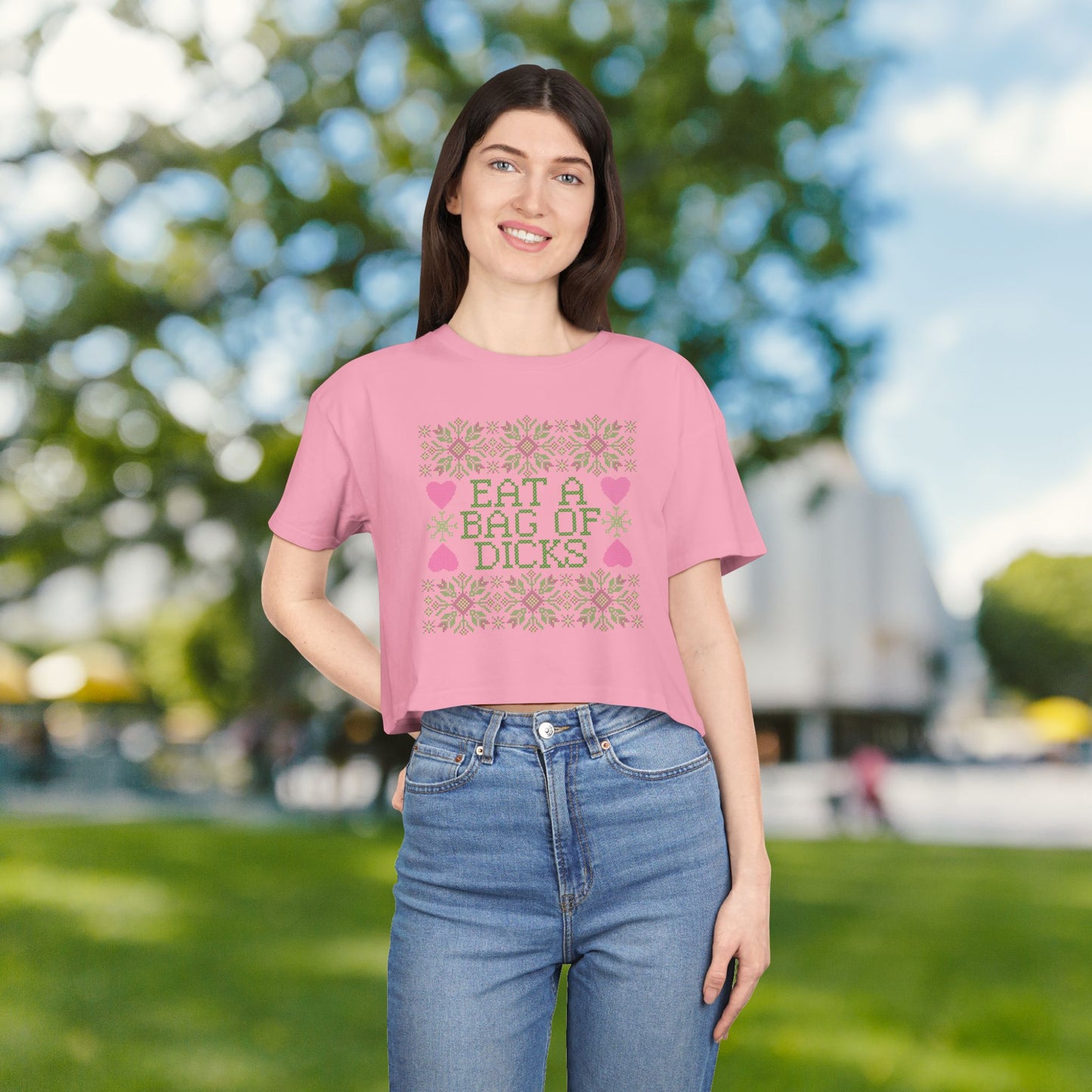 Eat a Bag of Dicks Crop Tee – Bold, Funny, and Totally Unapologetic