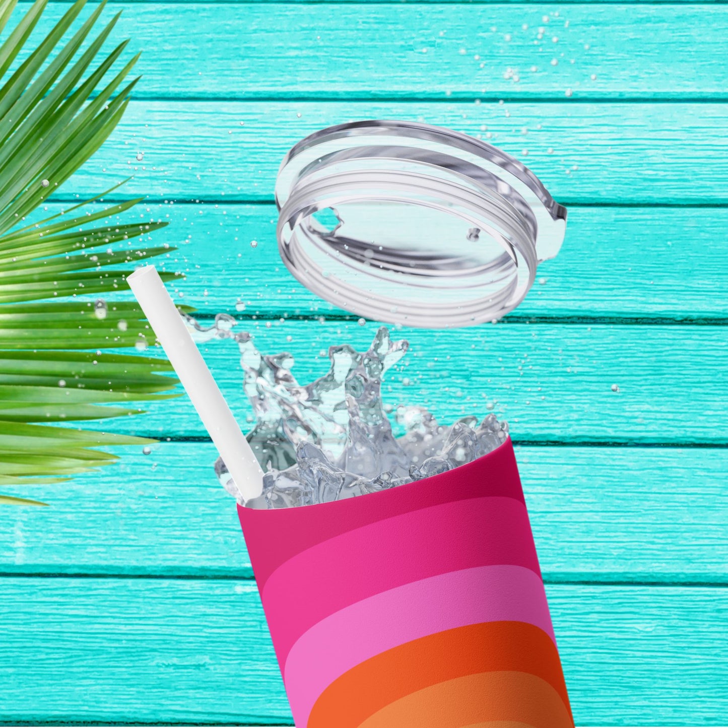 Vibrant. Versatile. Totally Sippable. – 20 oz Skinny Travel Tumbler with Straw