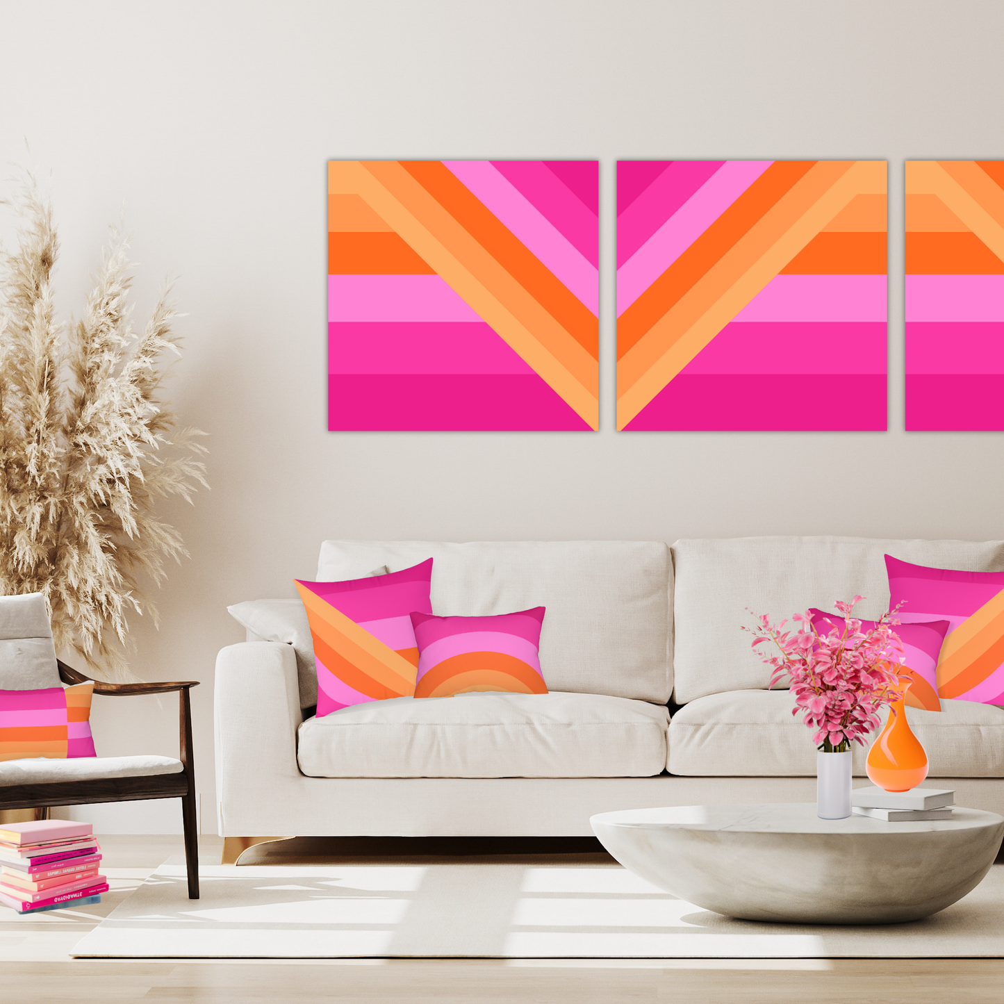 Modern Framed Geometric Canvas Art | Bold Color Meets Clean Framing