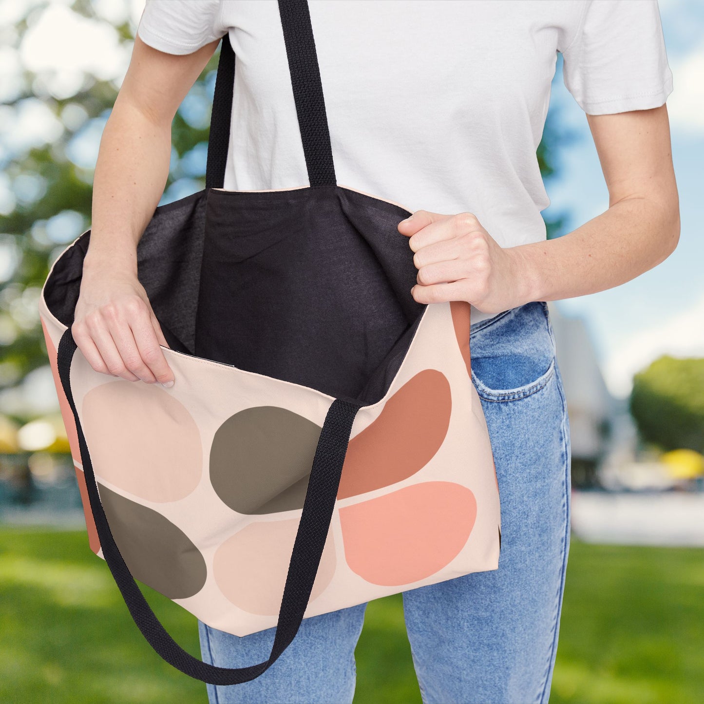 Mod-Boho Clover XL Tote — XL Tote Bag | Carry-All | Bold Design. Spacious Style. Retro-Boho Vibes.