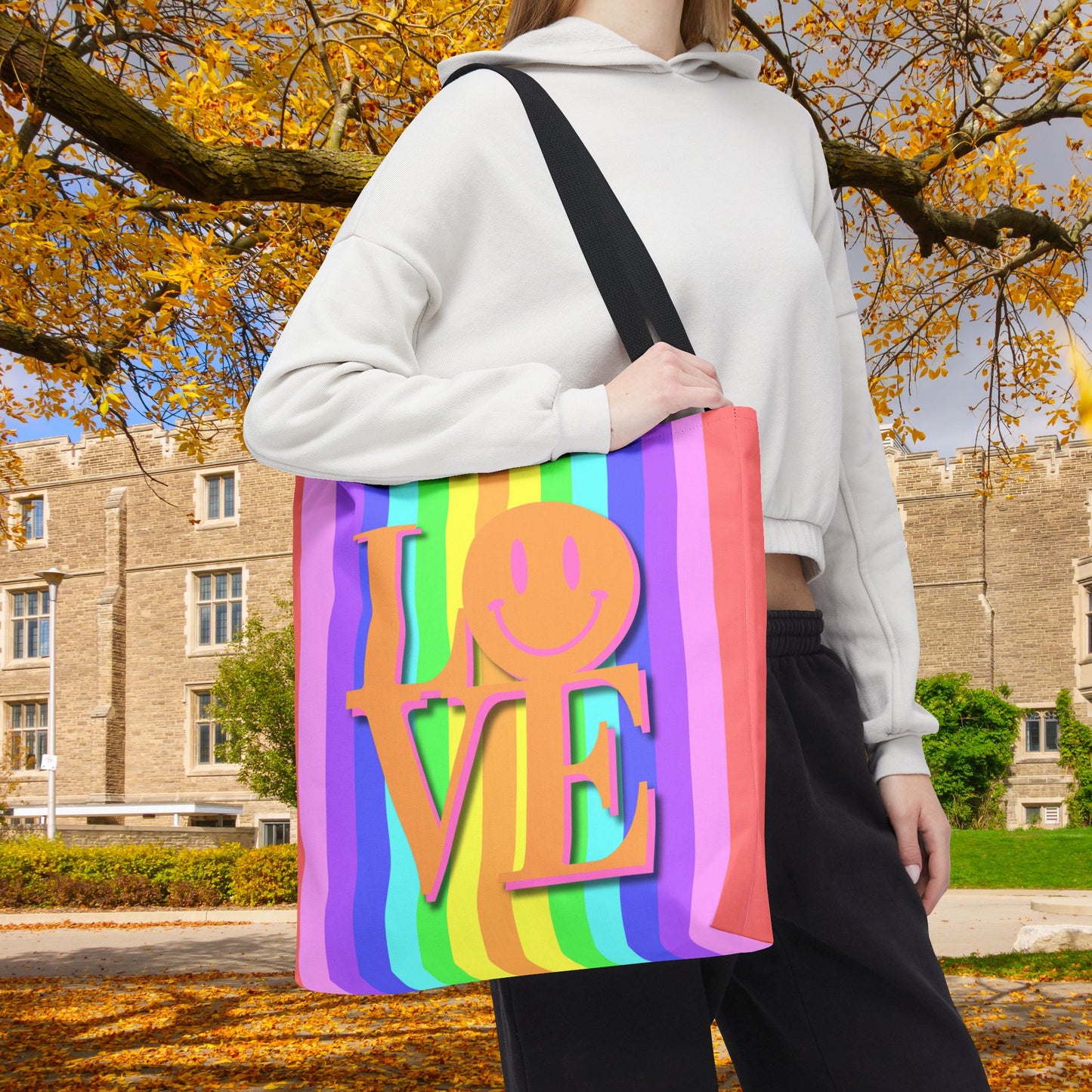 Pastel Stripe LOVE Tote Bag | Sweet, Bold & Made in 3 Sizes