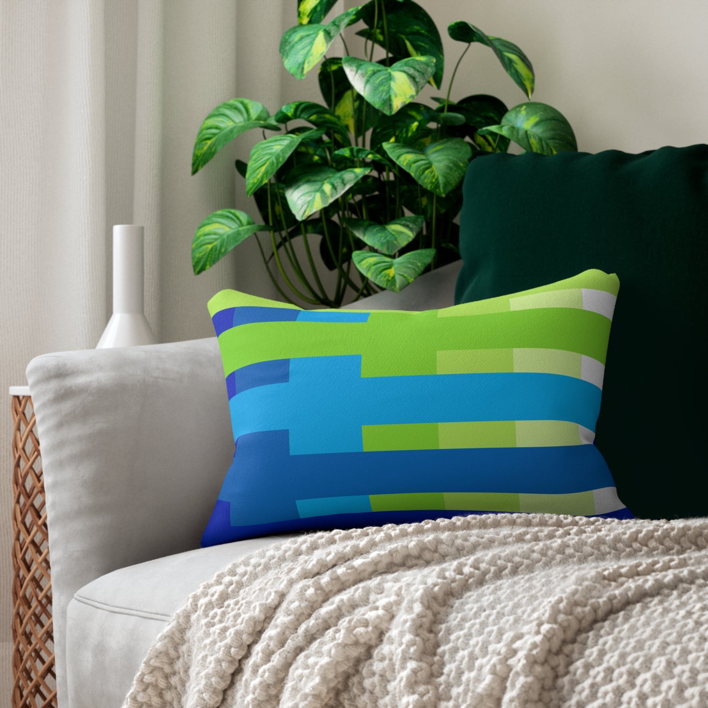 Geometric Lumbar Pillow | Bold Style, Everyday Comfort