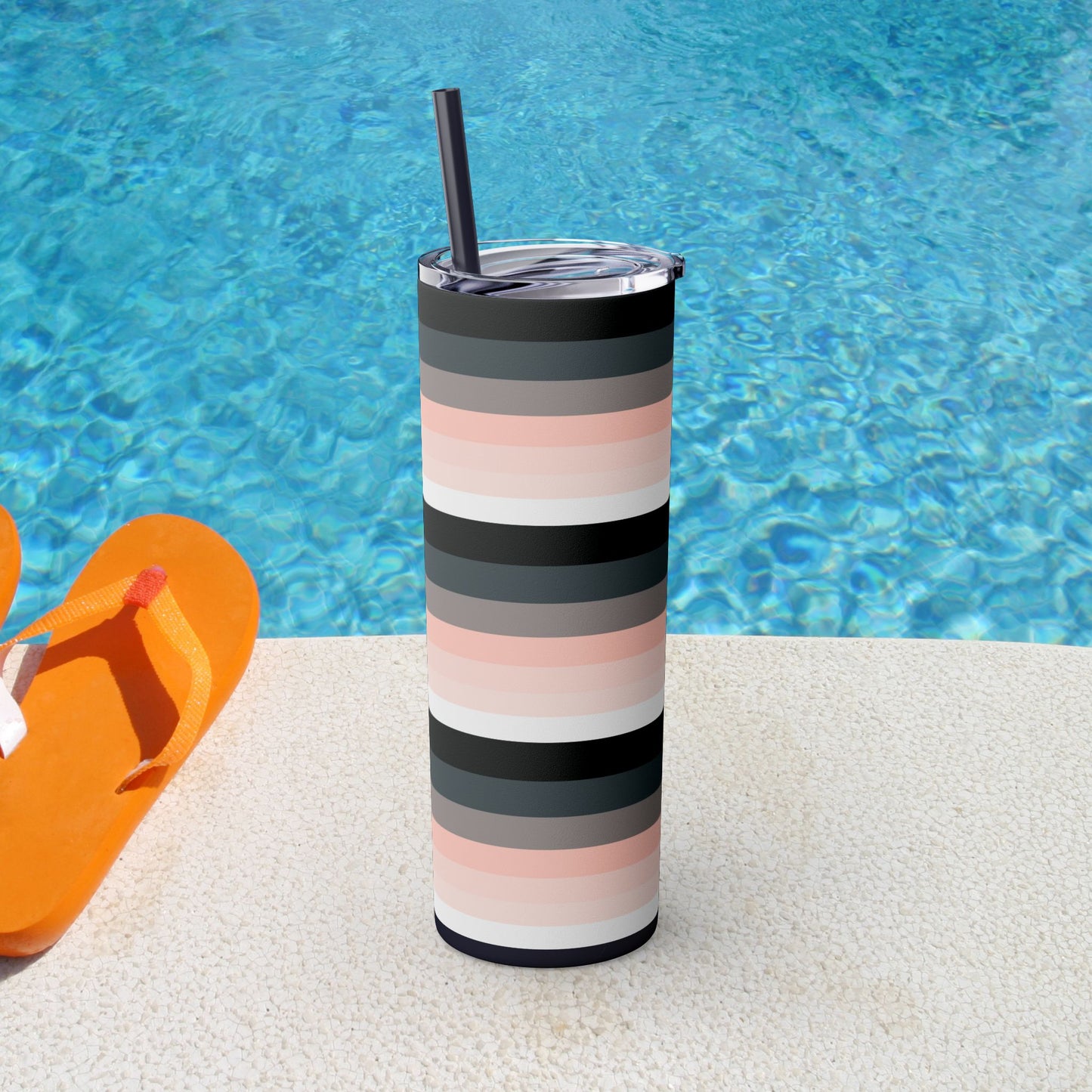 Vibrant. Versatile. Totally Sippable. – 20 oz Skinny Travel Tumbler with Straw