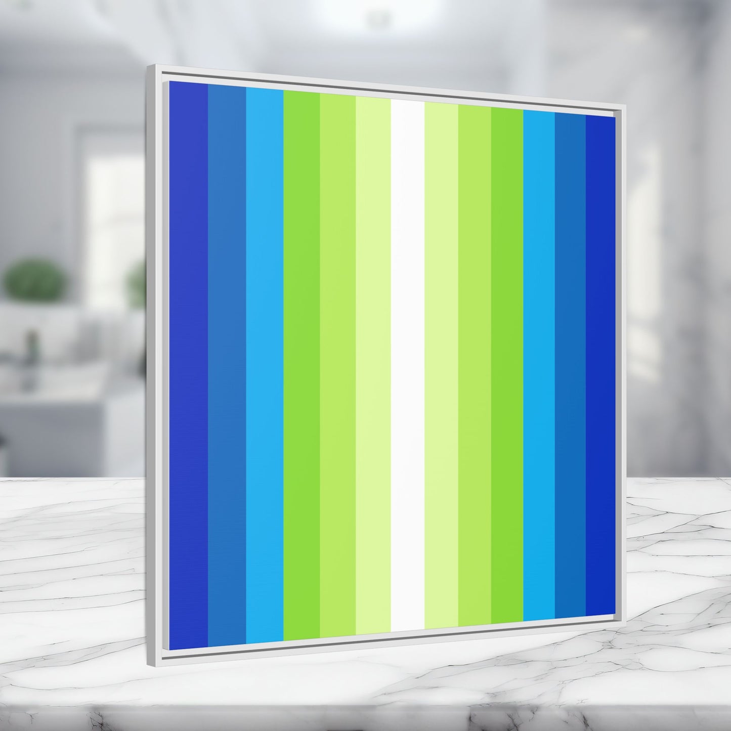 Modern Framed Geometric Canvas Art | Bold Color Meets Clean Framing