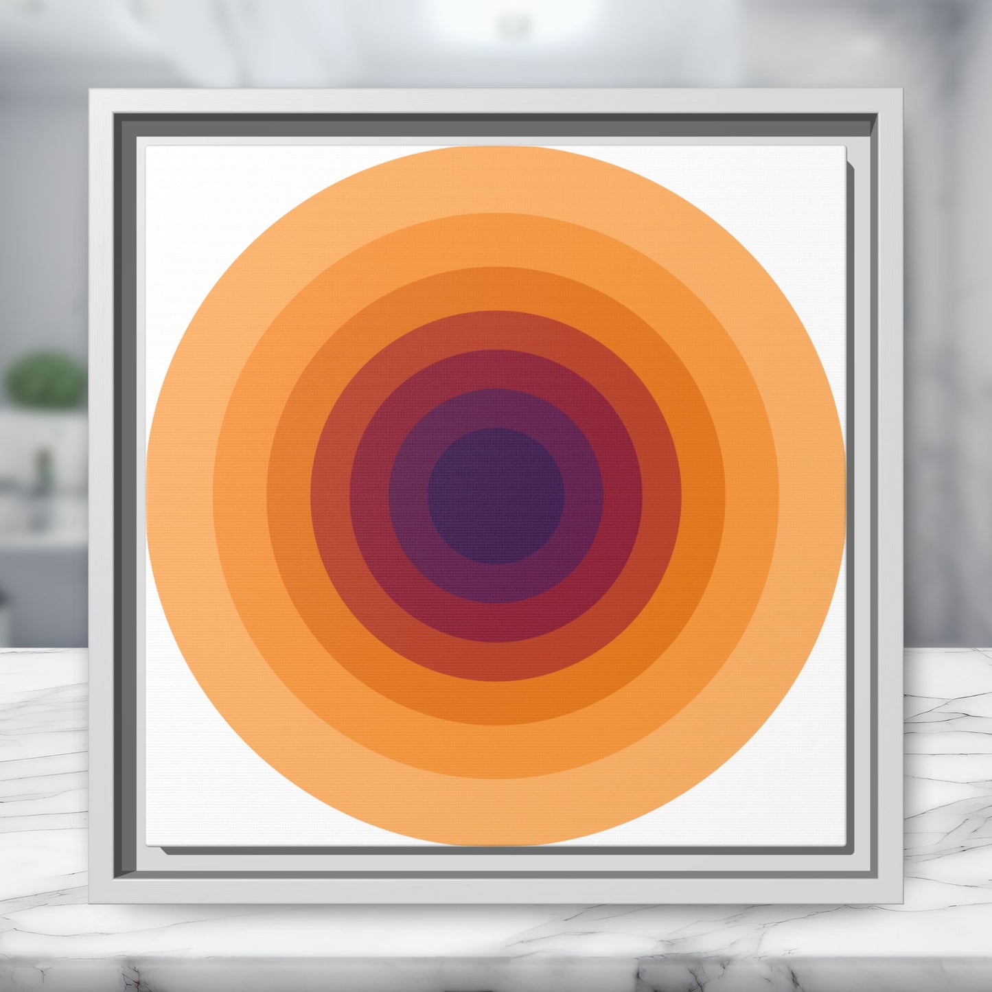 Modern Framed Geometric Canvas Art | Bold Color Meets Clean Framing