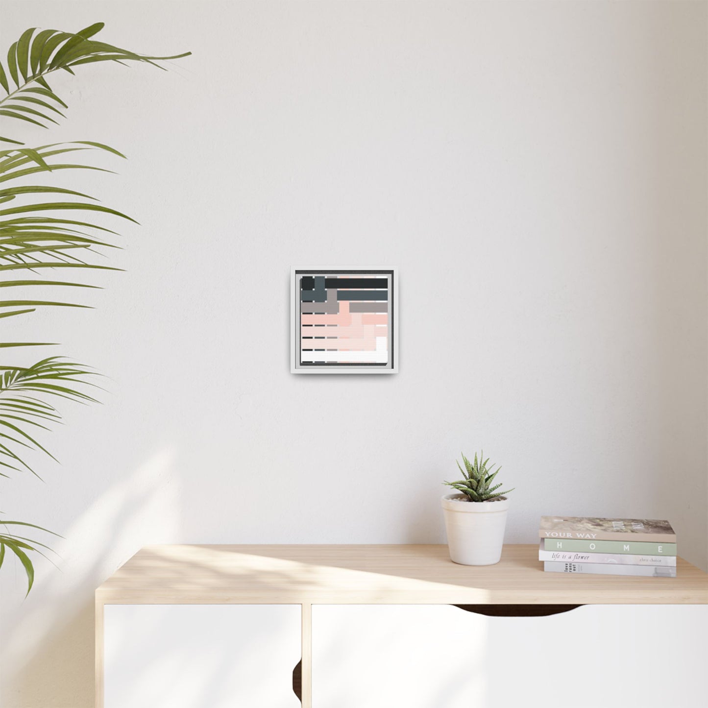 Modern Framed Geometric Canvas Art | Bold Color Meets Clean Framing