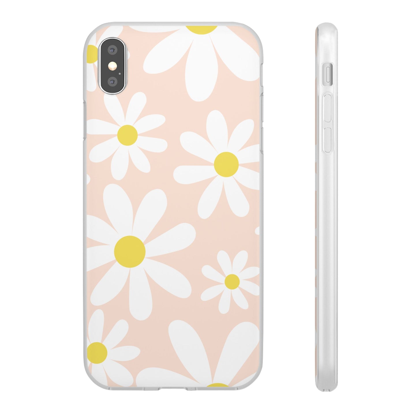Phone Cases - Blush Daisy Pattern Flexi Cases