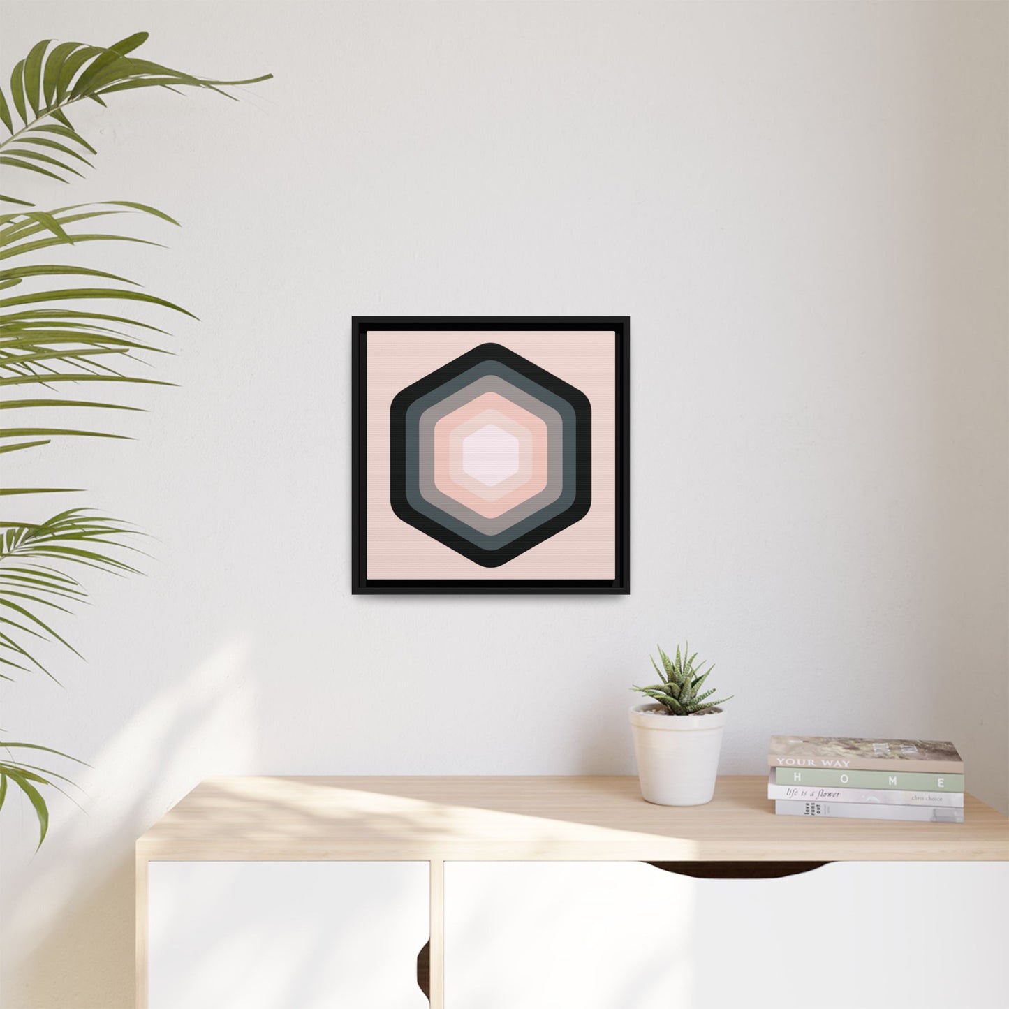 Modern Framed Geometric Canvas Art | Bold Color Meets Clean Framing