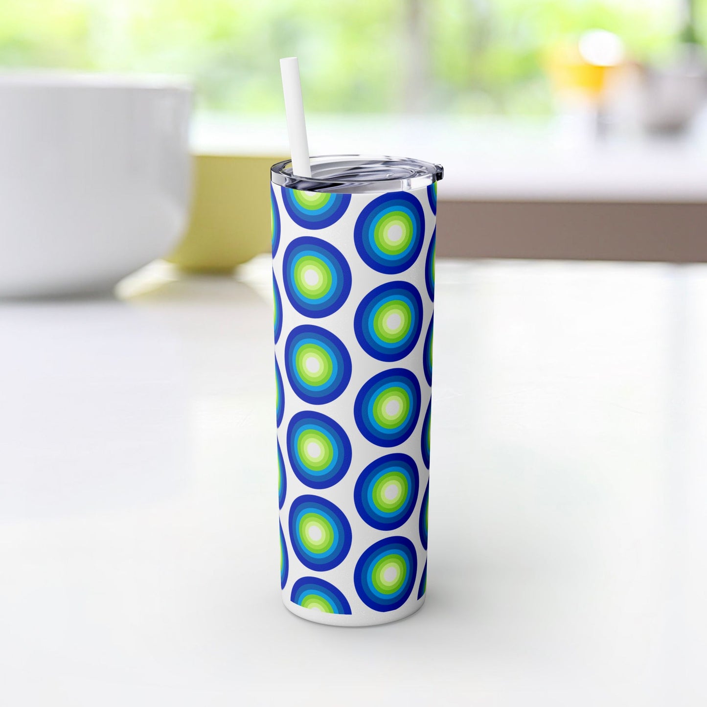 Vibrant. Versatile. Totally Sippable. – 20 oz Skinny Travel Tumbler with Straw