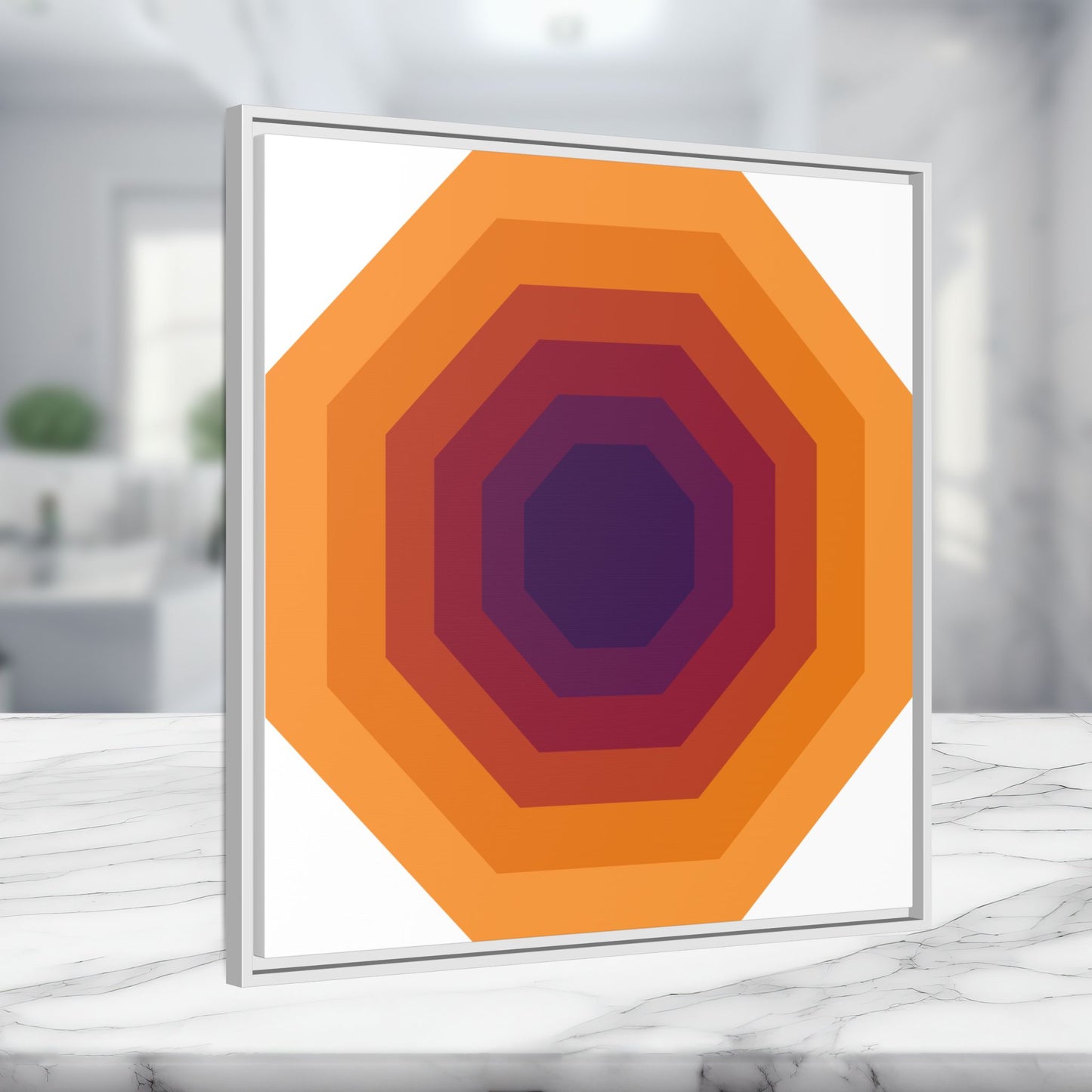 Modern Framed Geometric Canvas Art | Bold Color Meets Clean Framing