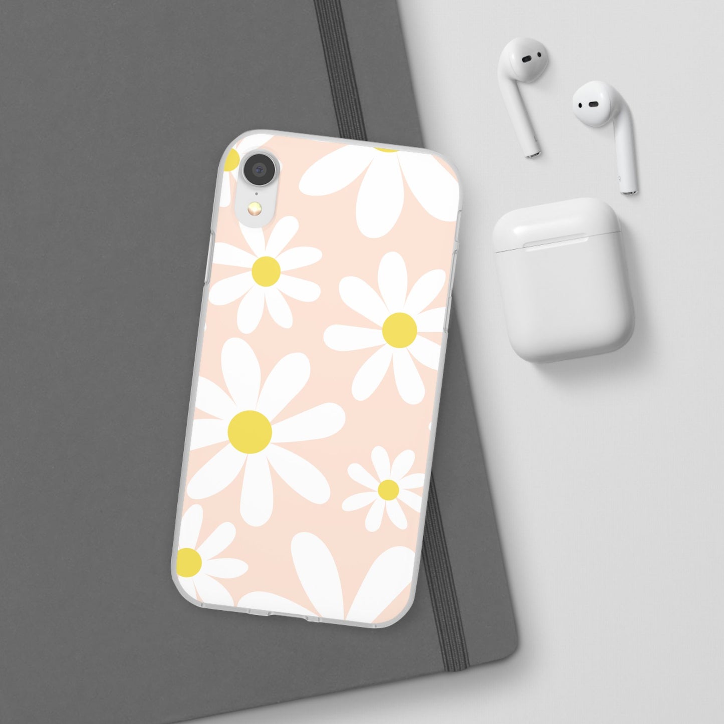 Phone Cases - Blush Daisy Pattern Flexi Cases