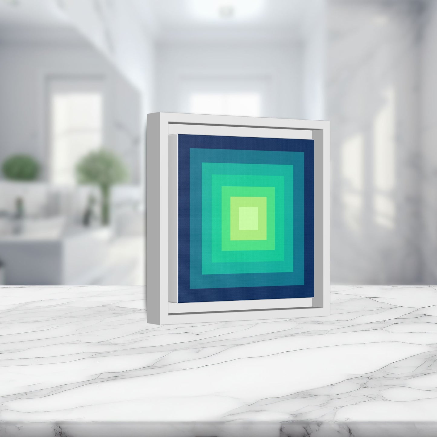 Modern Framed Geometric Canvas Art | Bold Color Meets Clean Framing