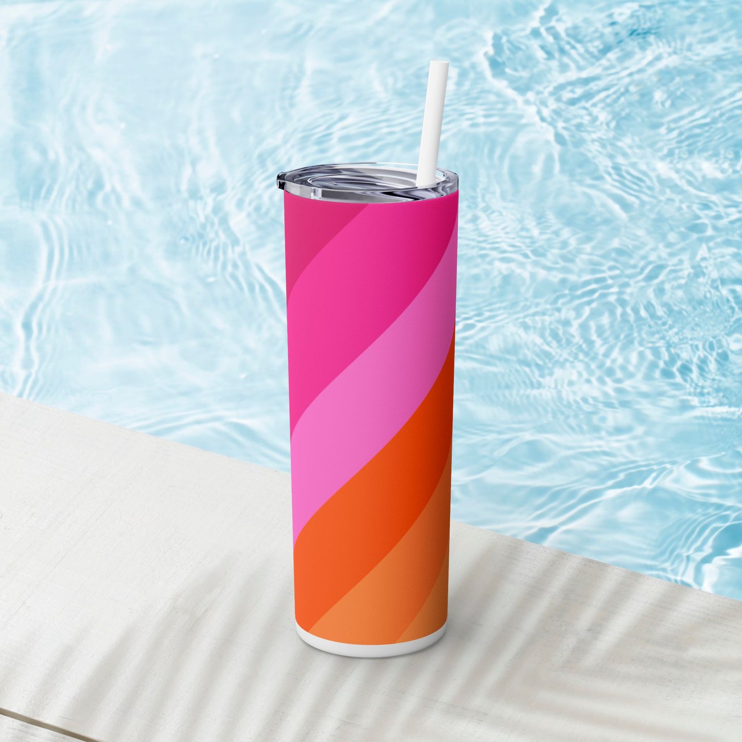 Vibrant. Versatile. Totally Sippable. – 20 oz Skinny Travel Tumbler with Straw
