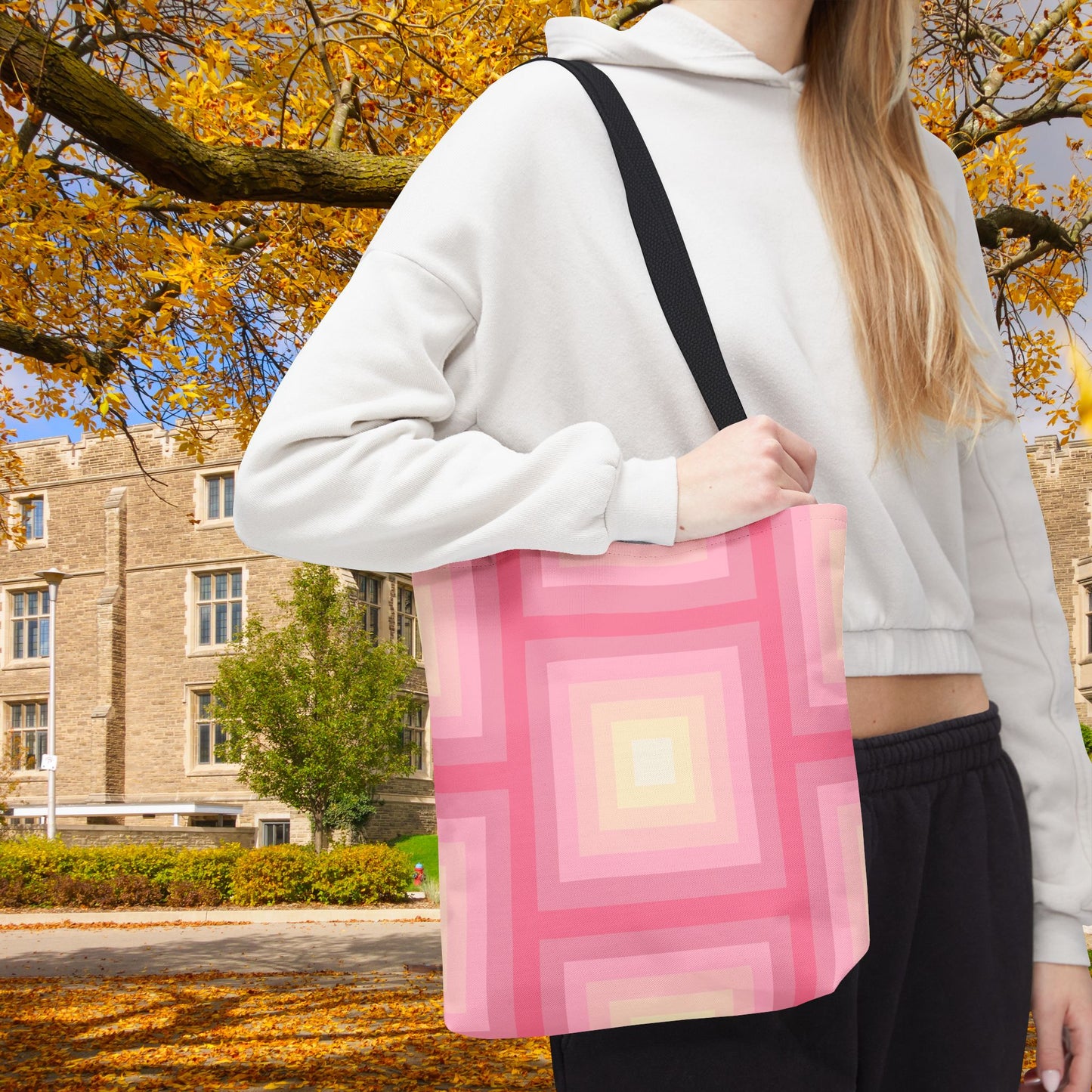 Geo Art Tote Bag – 3 sizes | Bold lines. Vivid color. Retro with a modern twist.