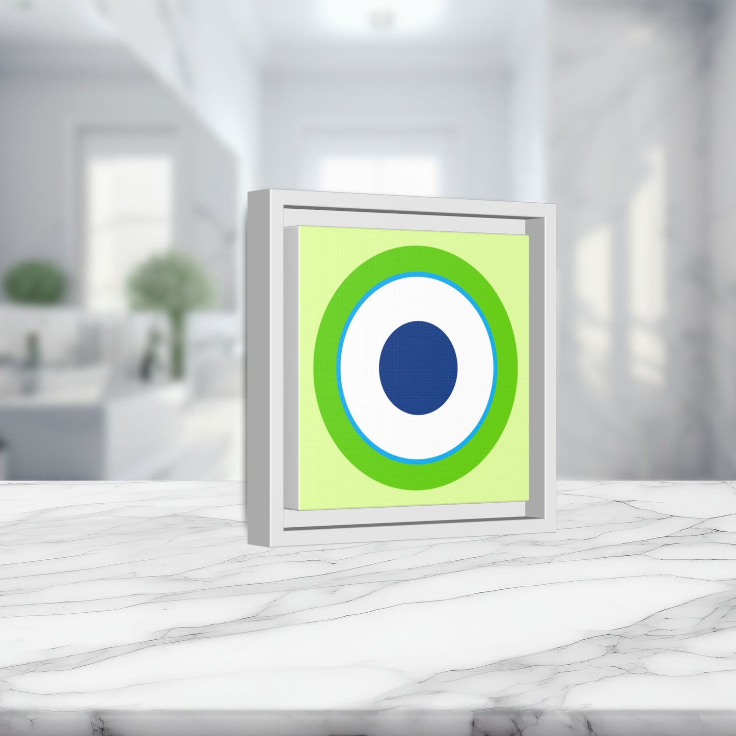 Modern Framed Geometric Canvas Art | Bold Color Meets Clean Framing