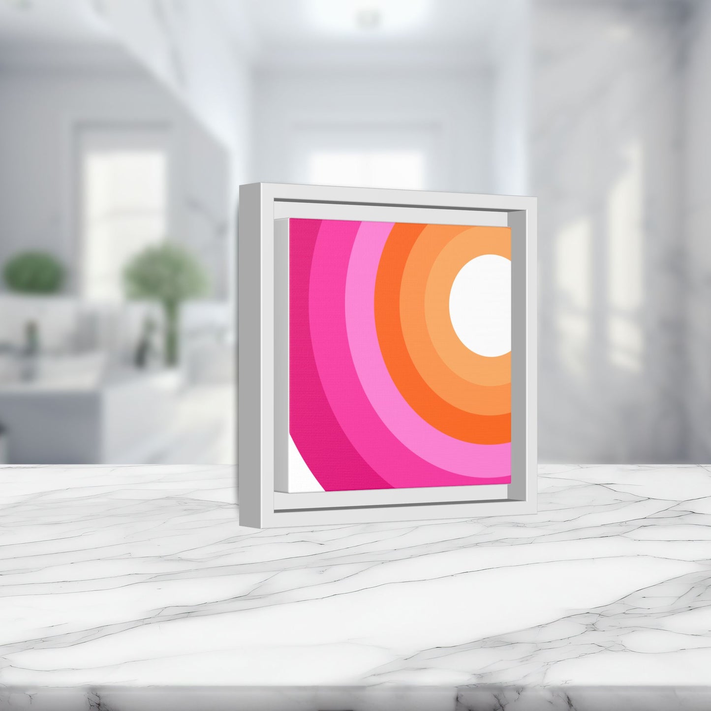 Modern Framed Geometric Canvas Art | Bold Color Meets Clean Framing