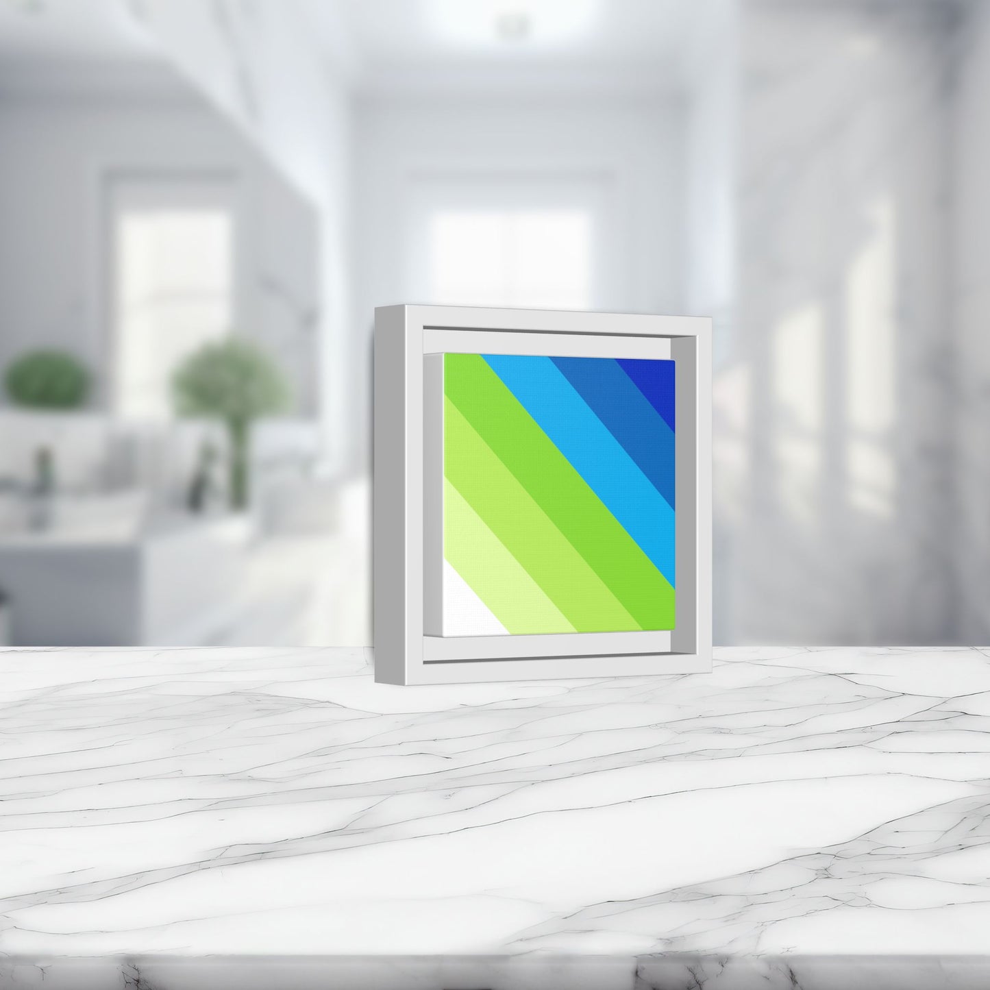 Modern Framed Geometric Canvas Art | Bold Color Meets Clean Framing