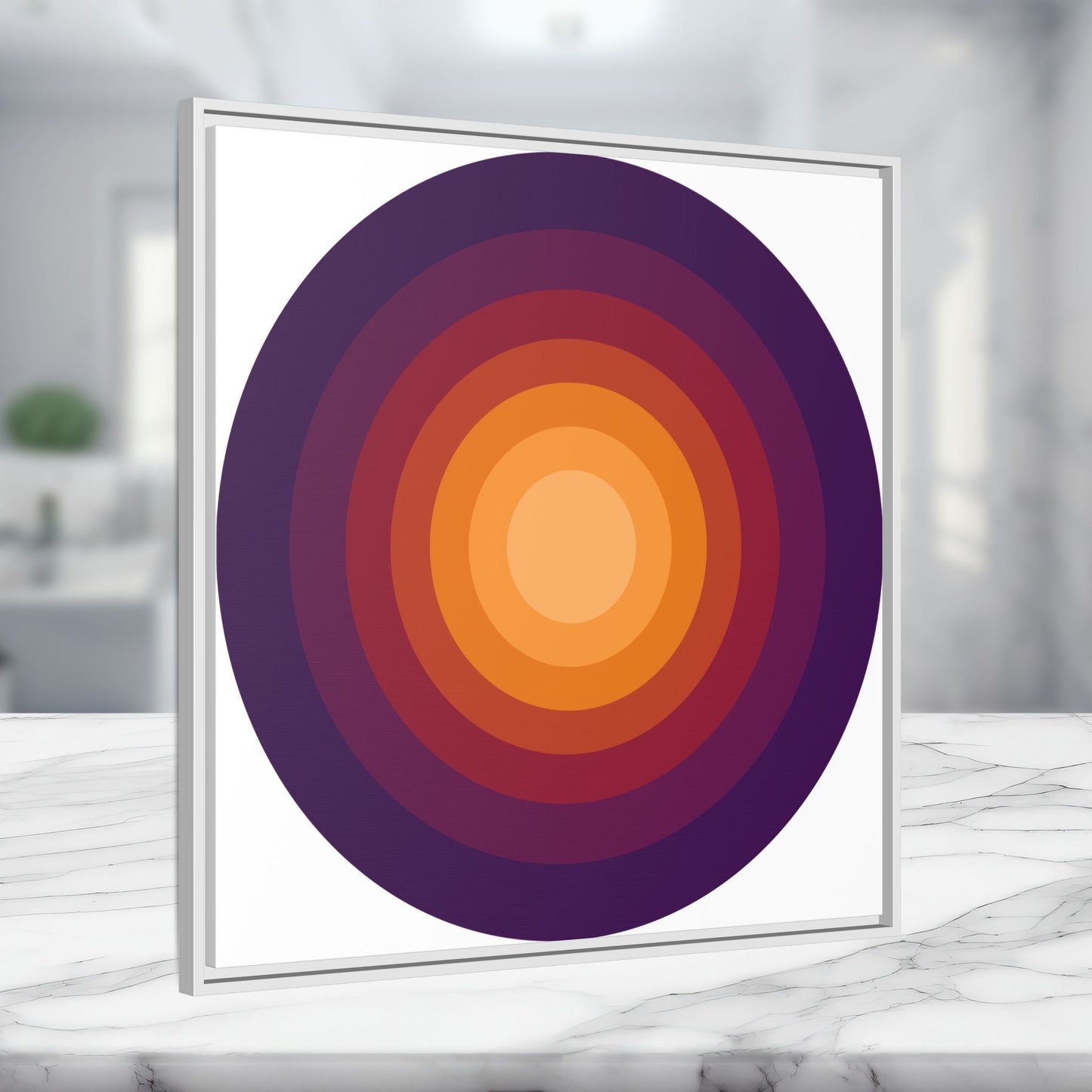 Modern Framed Geometric Canvas Art | Bold Color Meets Clean Framing