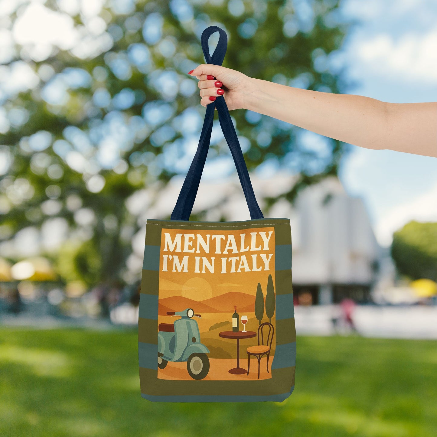 Mentally I’m in Italy Tote Bag– 3 sizes | Playful Wanderlust Companion
