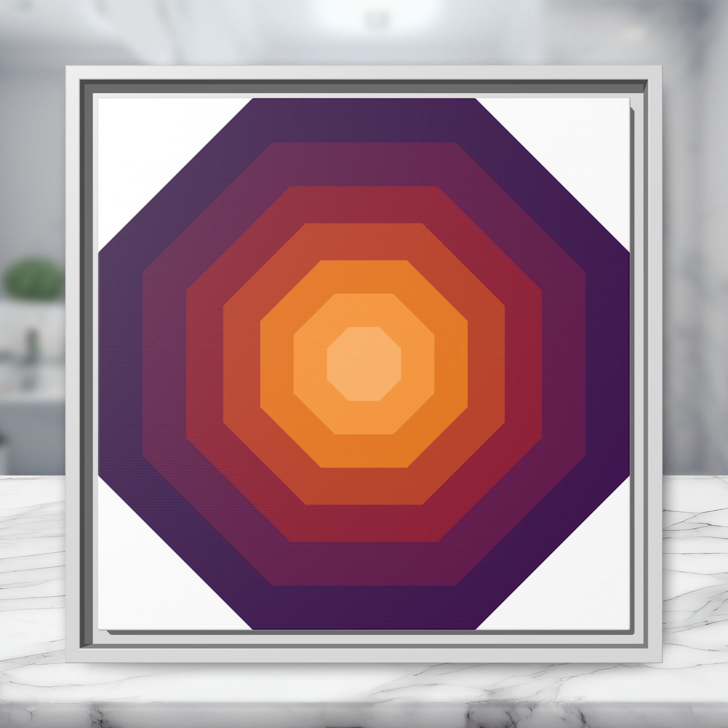 Modern Framed Geometric Canvas Art | Bold Color Meets Clean Framing