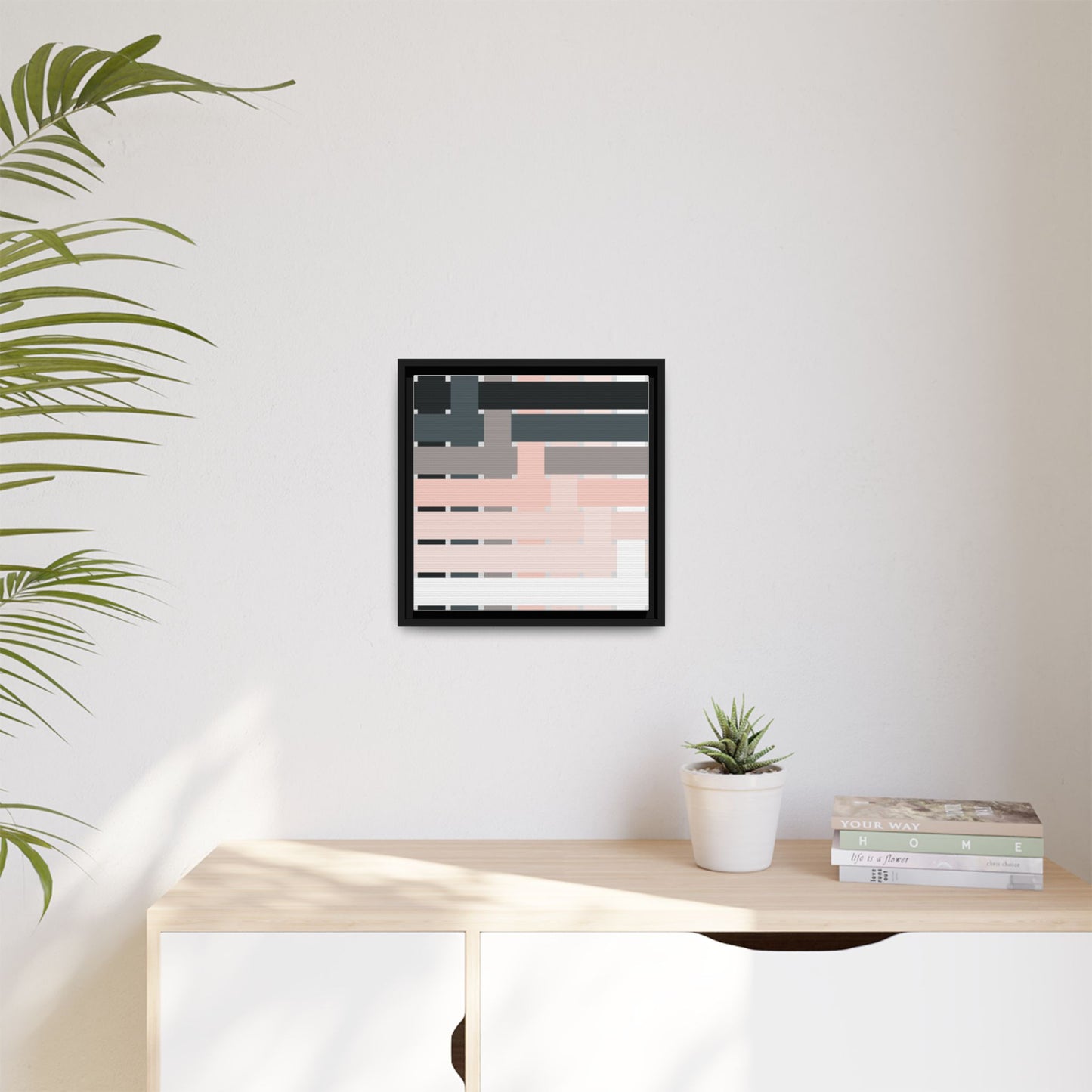 Modern Framed Geometric Canvas Art | Bold Color Meets Clean Framing