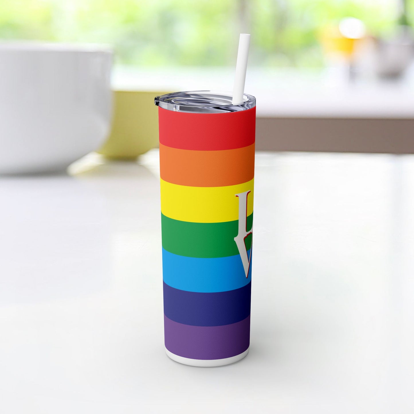 Vibrant. Versatile. Totally Sippable. – 20 oz Skinny Travel Tumbler with Straw