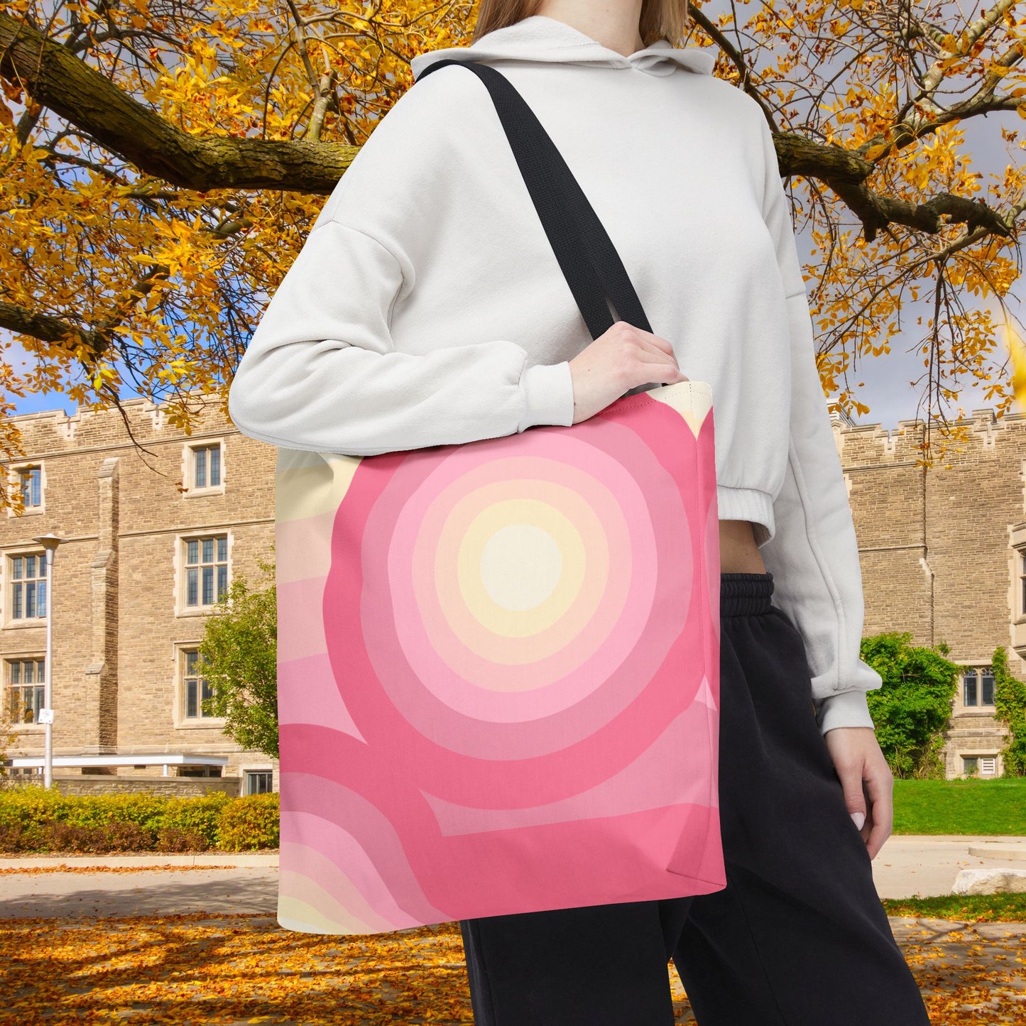 Geo Art Tote Bag – 3 sizes | Bold lines. Vivid color. Retro with a modern twist.