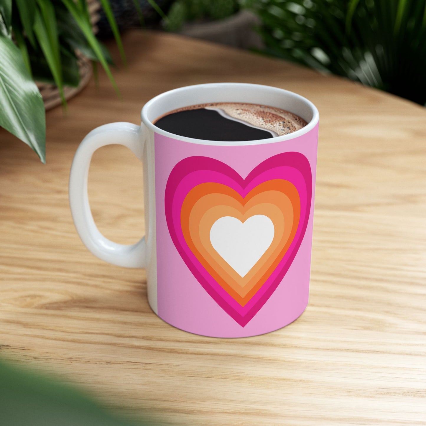 Geo Art Heart Mug – Bold Color, Daily Joy