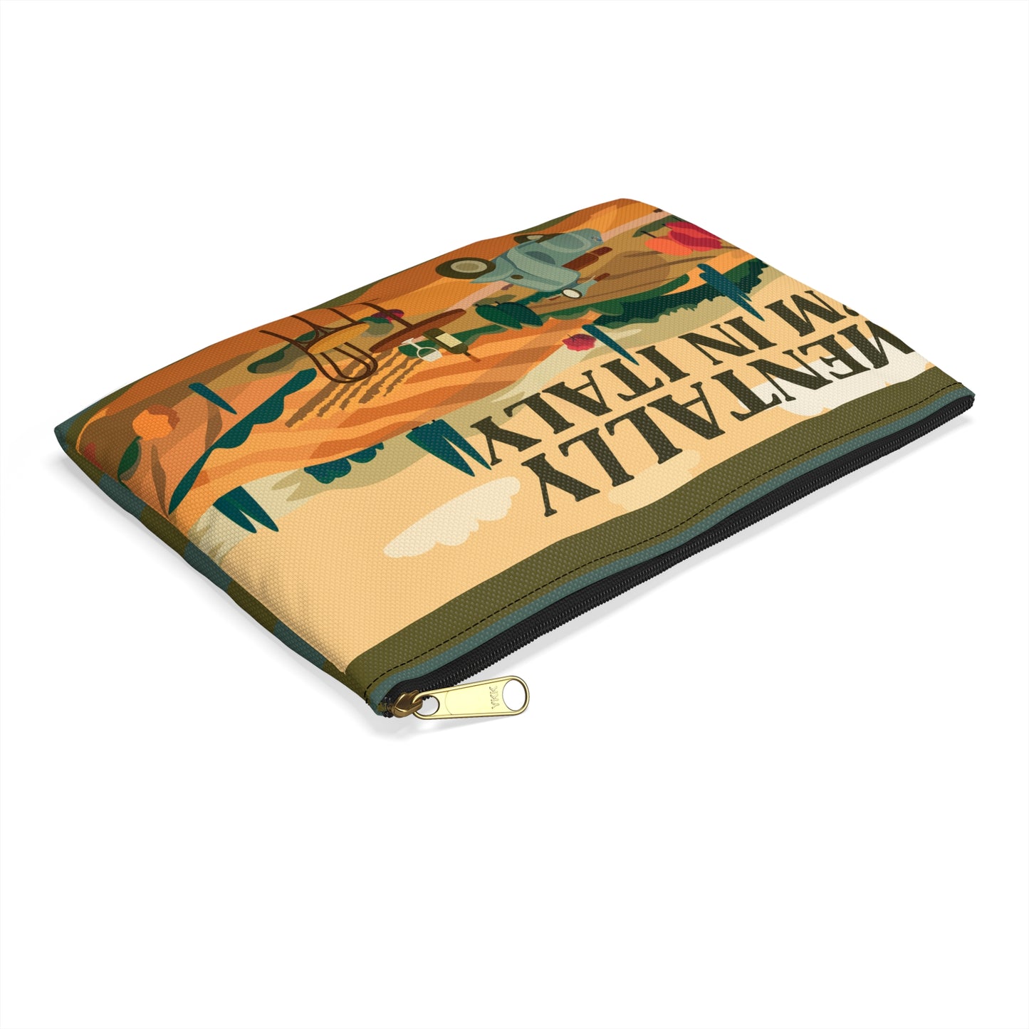 Charming Accessory Pouch for Travel Lovers | ‘Mentally I’m in Italy’ | Cute Makeup Bag, Organizer, Gift for Italy Enthusiasts, Boho Decor