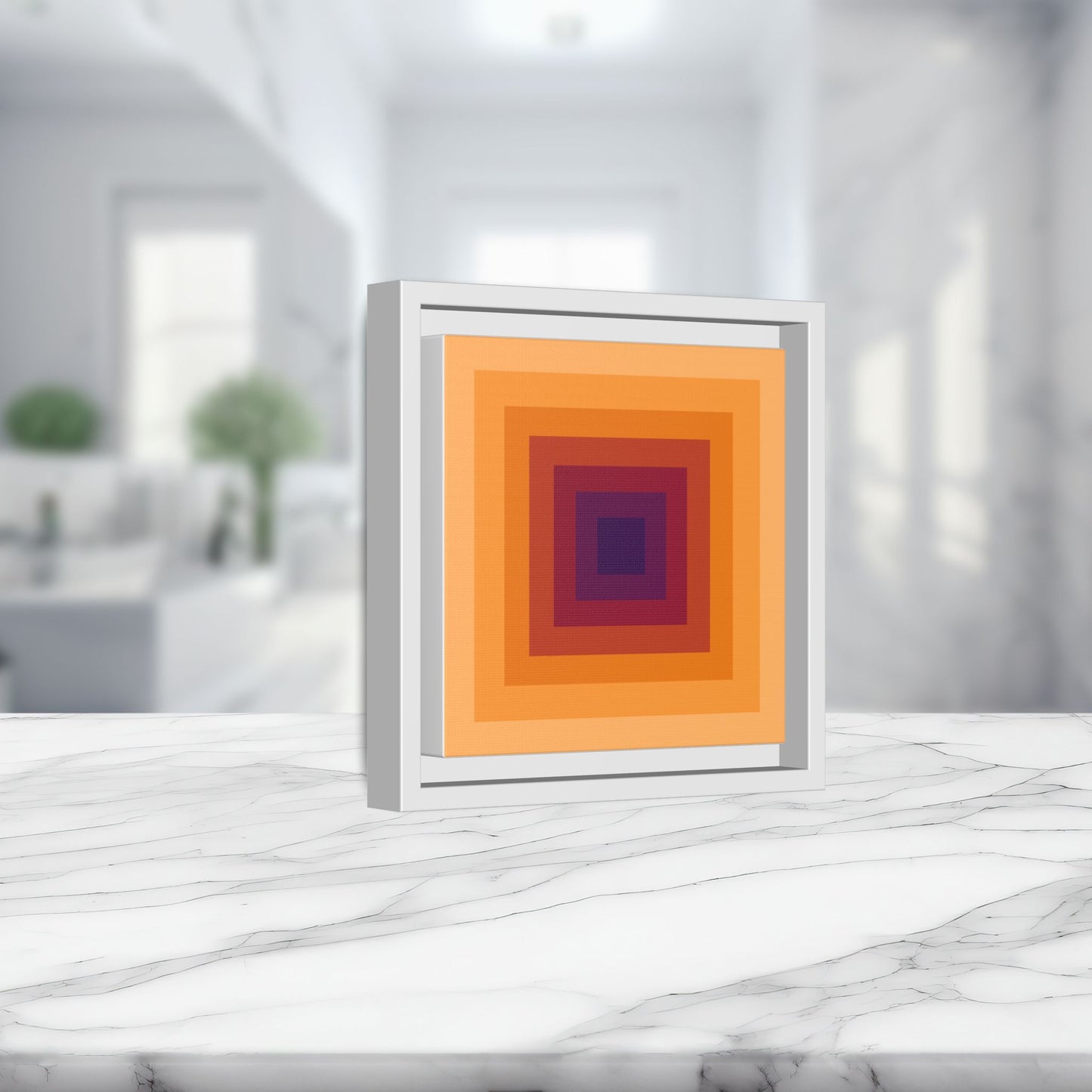 Modern Framed Geometric Canvas Art | Bold Color Meets Clean Framing
