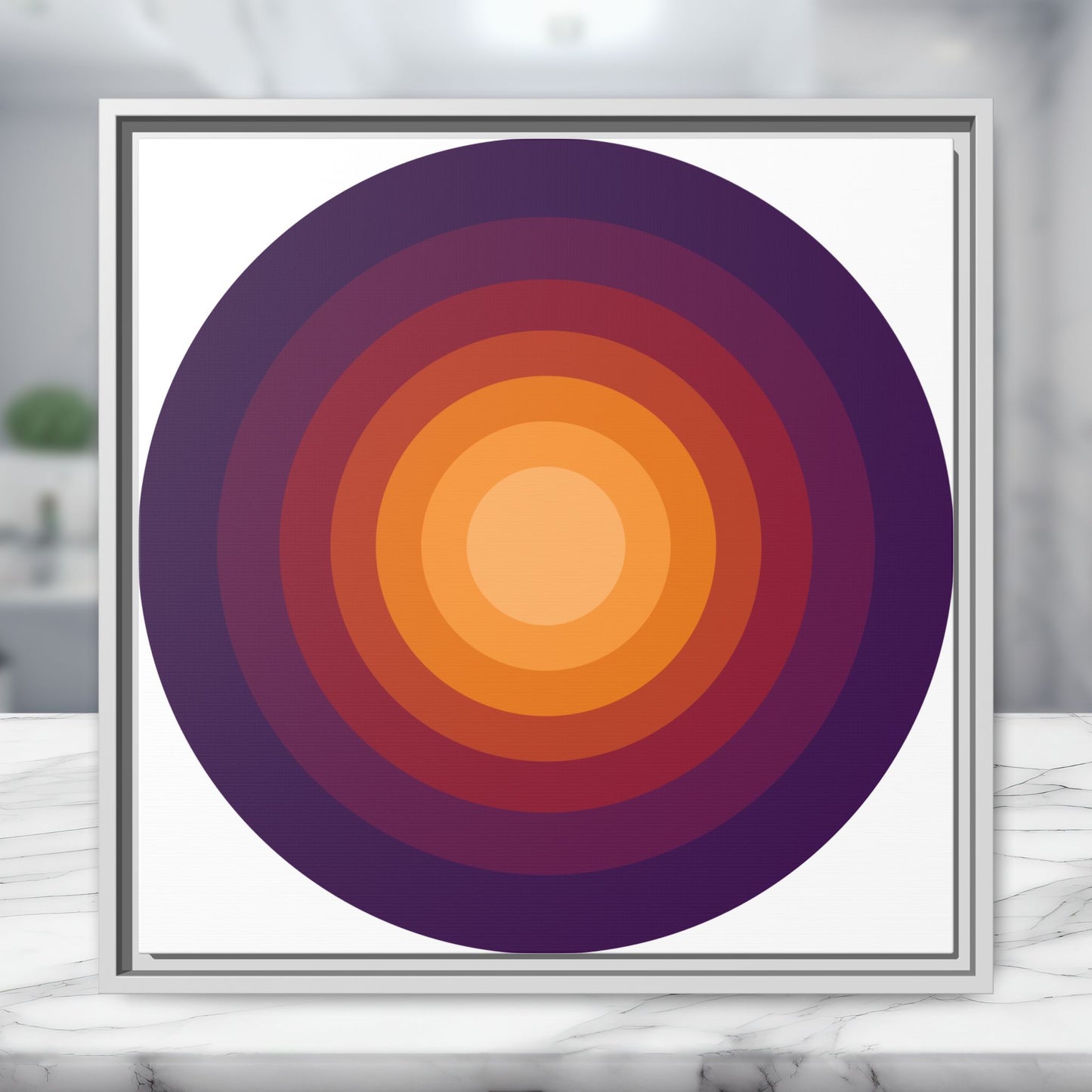 Modern Framed Geometric Canvas Art | Bold Color Meets Clean Framing
