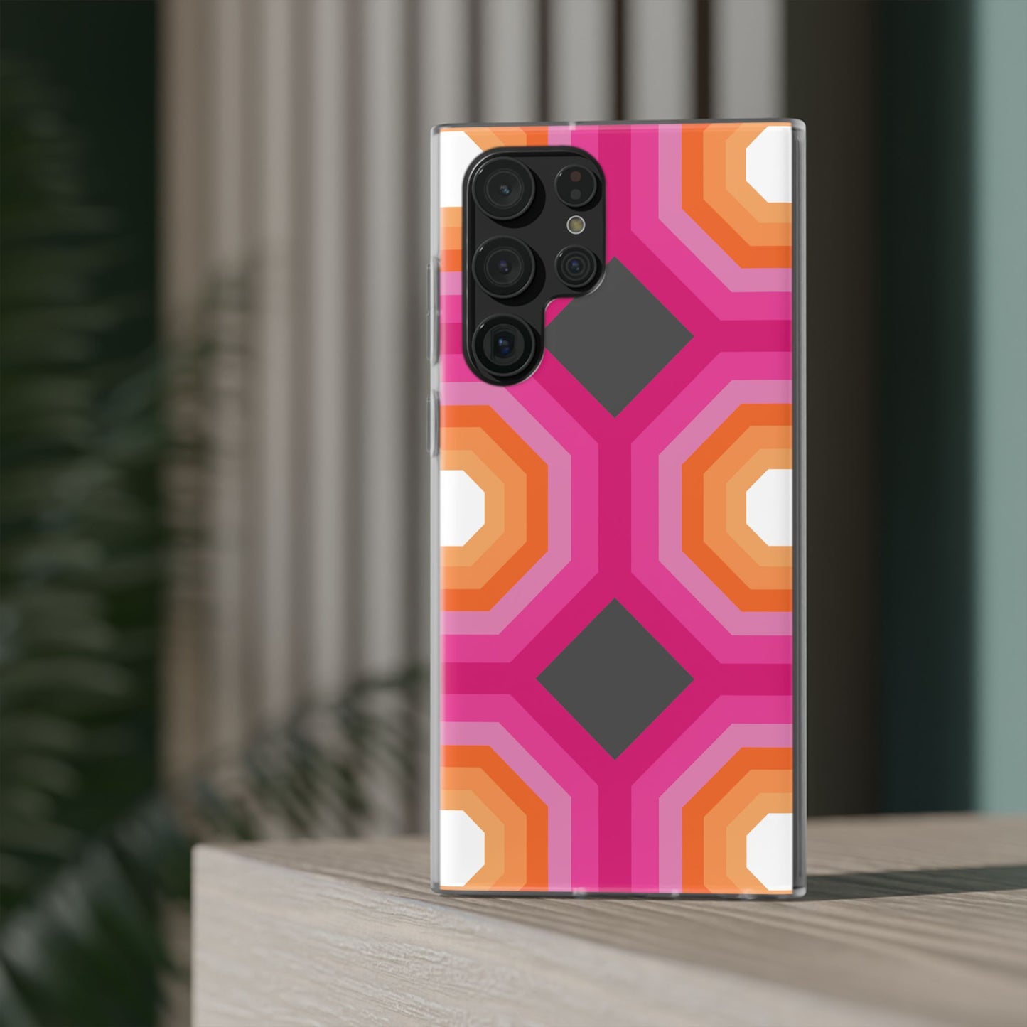 Stylish Geometric Phone Case, Flexible Phone Cover, Unique Modern Design, Perfect Gift, Trendy Accessory, Eco-Friendly Case