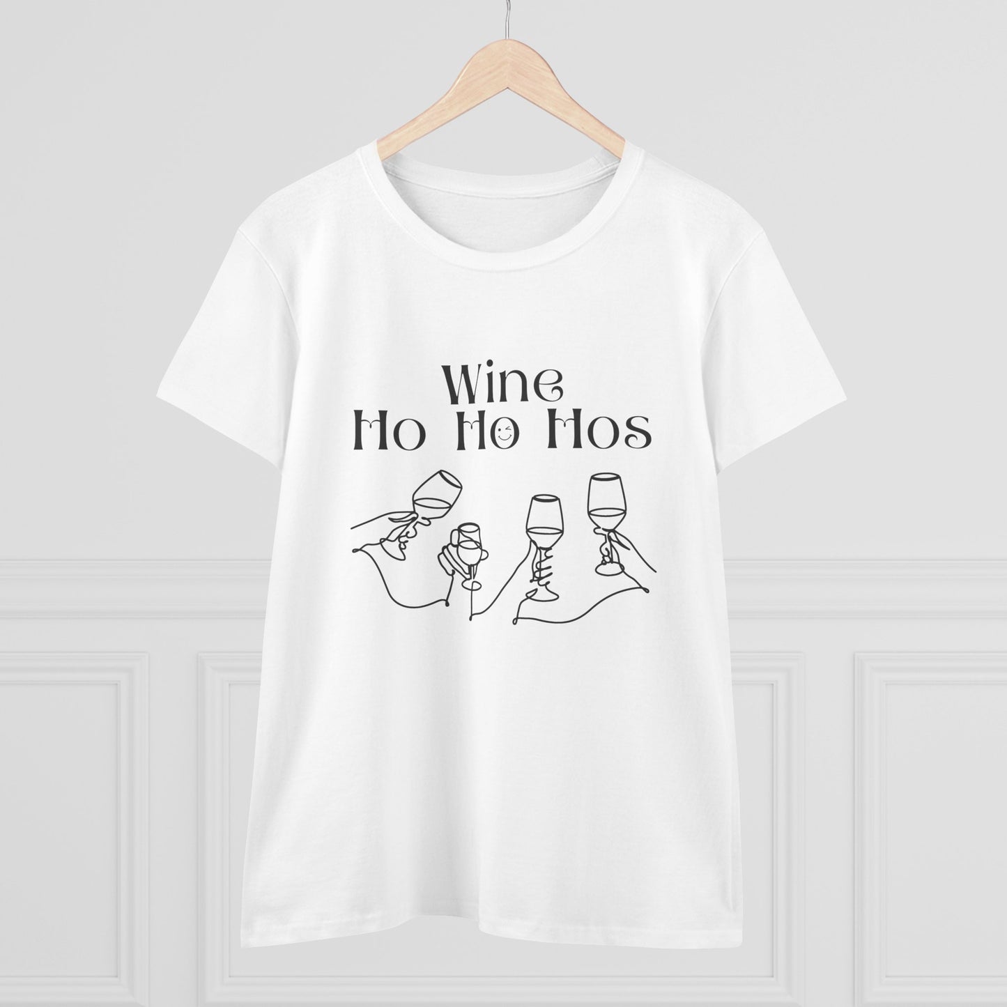 Funny Wine T-Shirt for Women | Wine Ho Ho Hos Tee