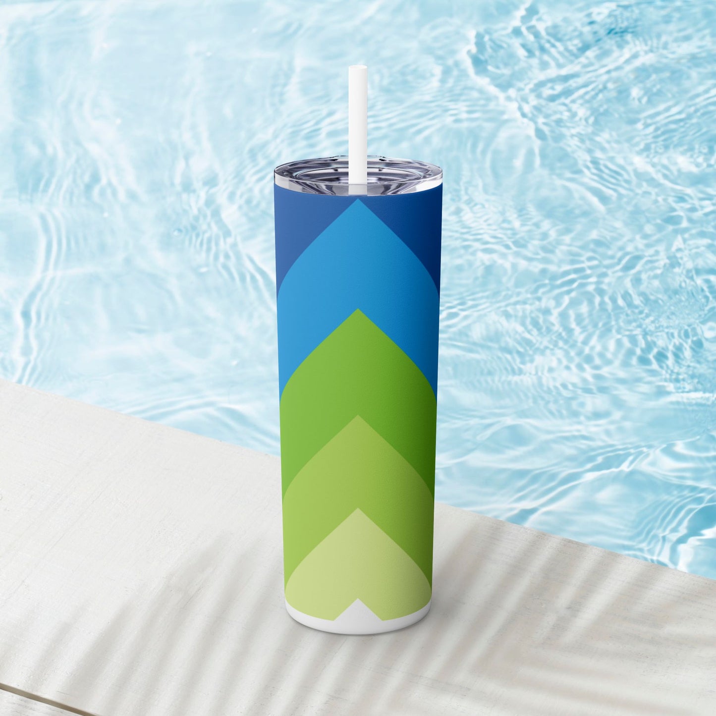 Vibrant. Versatile. Totally Sippable. – 20 oz Skinny Travel Tumbler with Straw