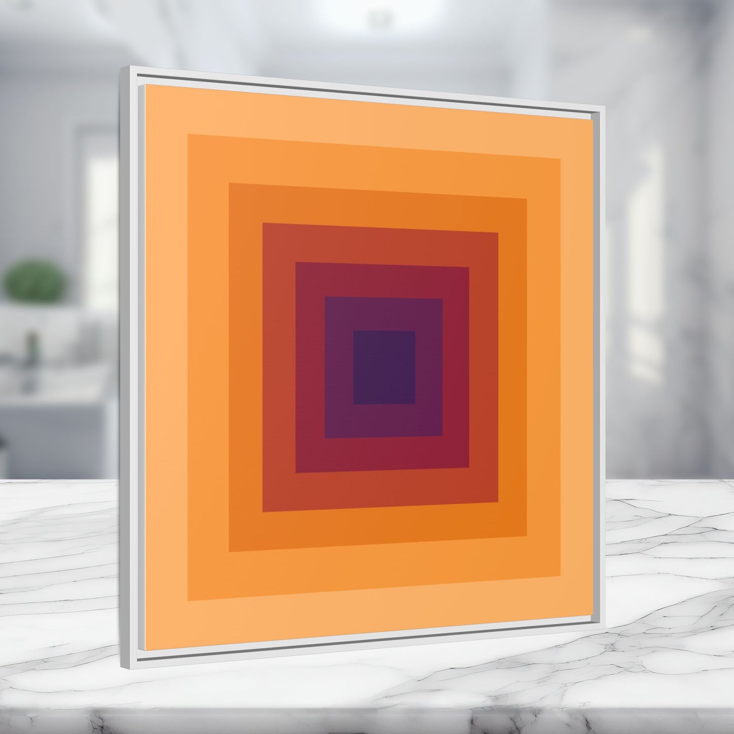 Modern Framed Geometric Canvas Art | Bold Color Meets Clean Framing