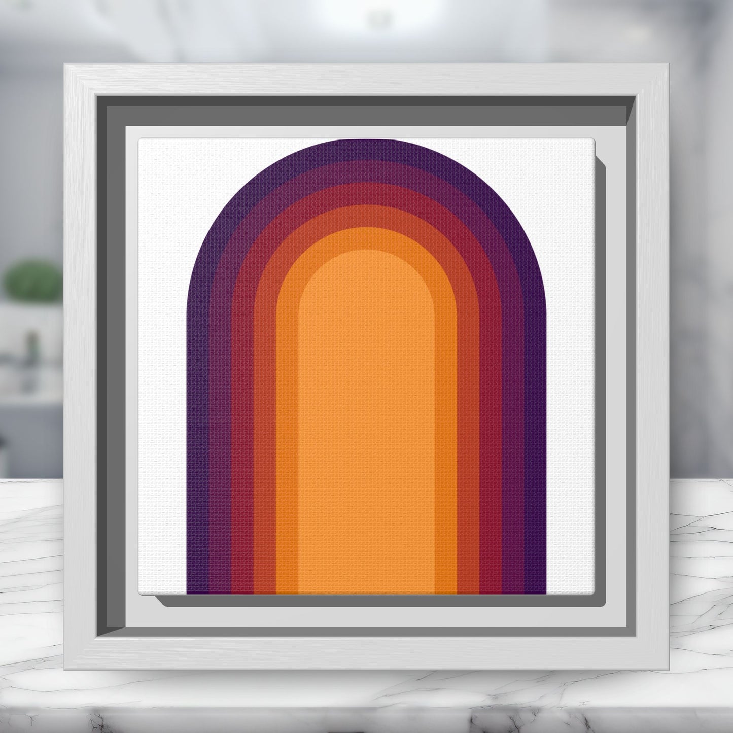 Modern Framed Geometric Canvas Art | Bold Color Meets Clean Framing