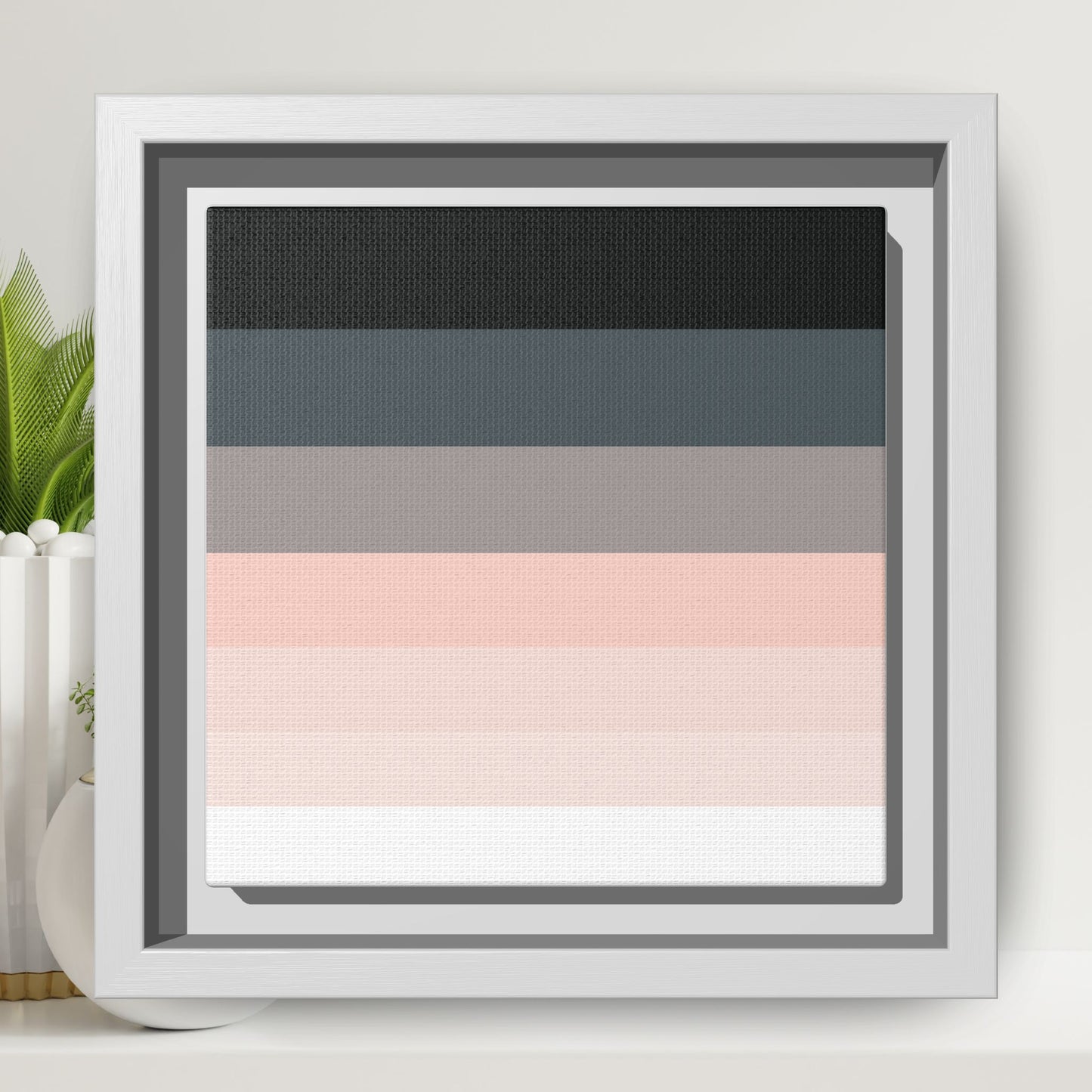 Modern Framed Geometric Canvas Art | Bold Color Meets Clean Framing