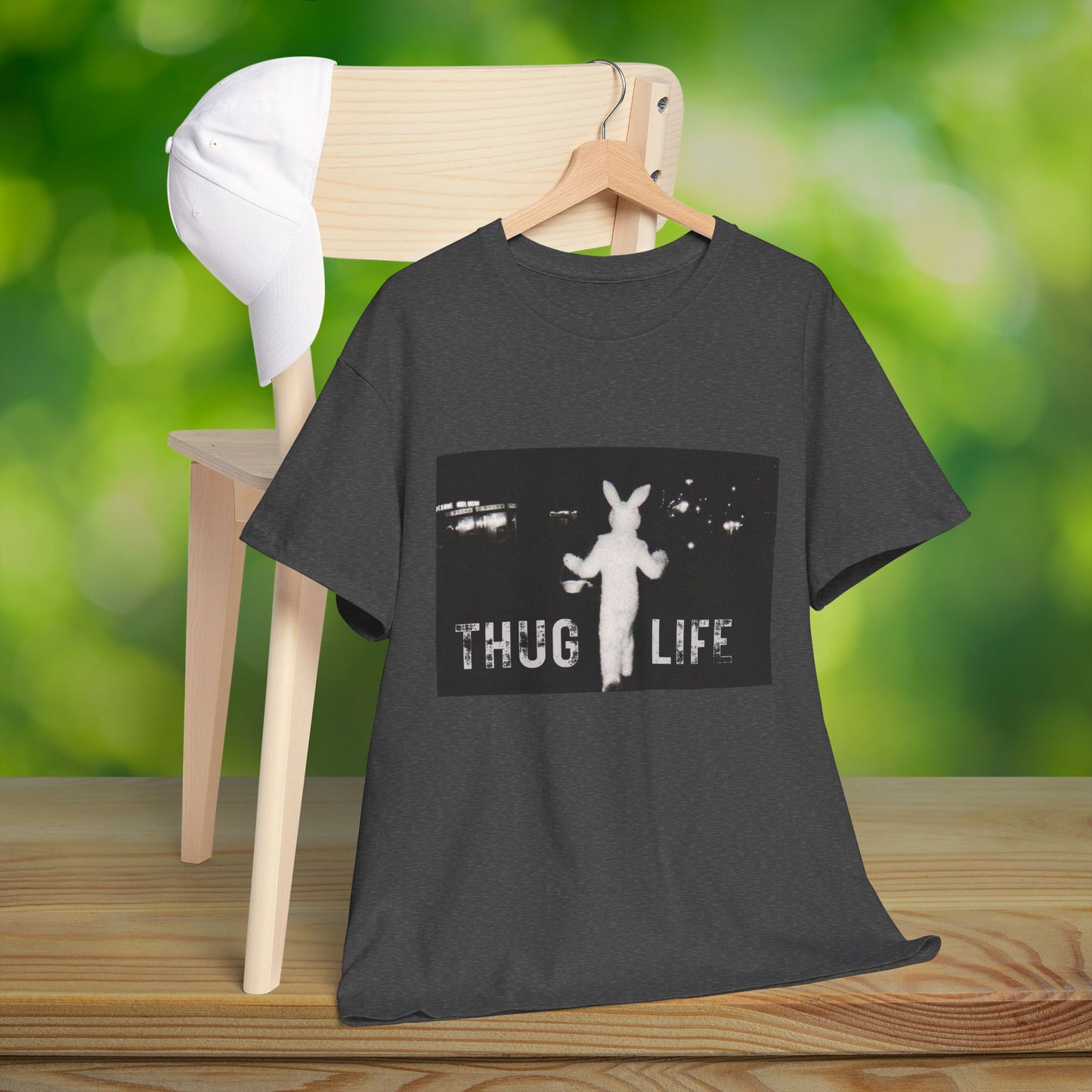 Thug Life Bunny Graphic Tee - Unisex Cotton T-Shirt, Bold Soft Design