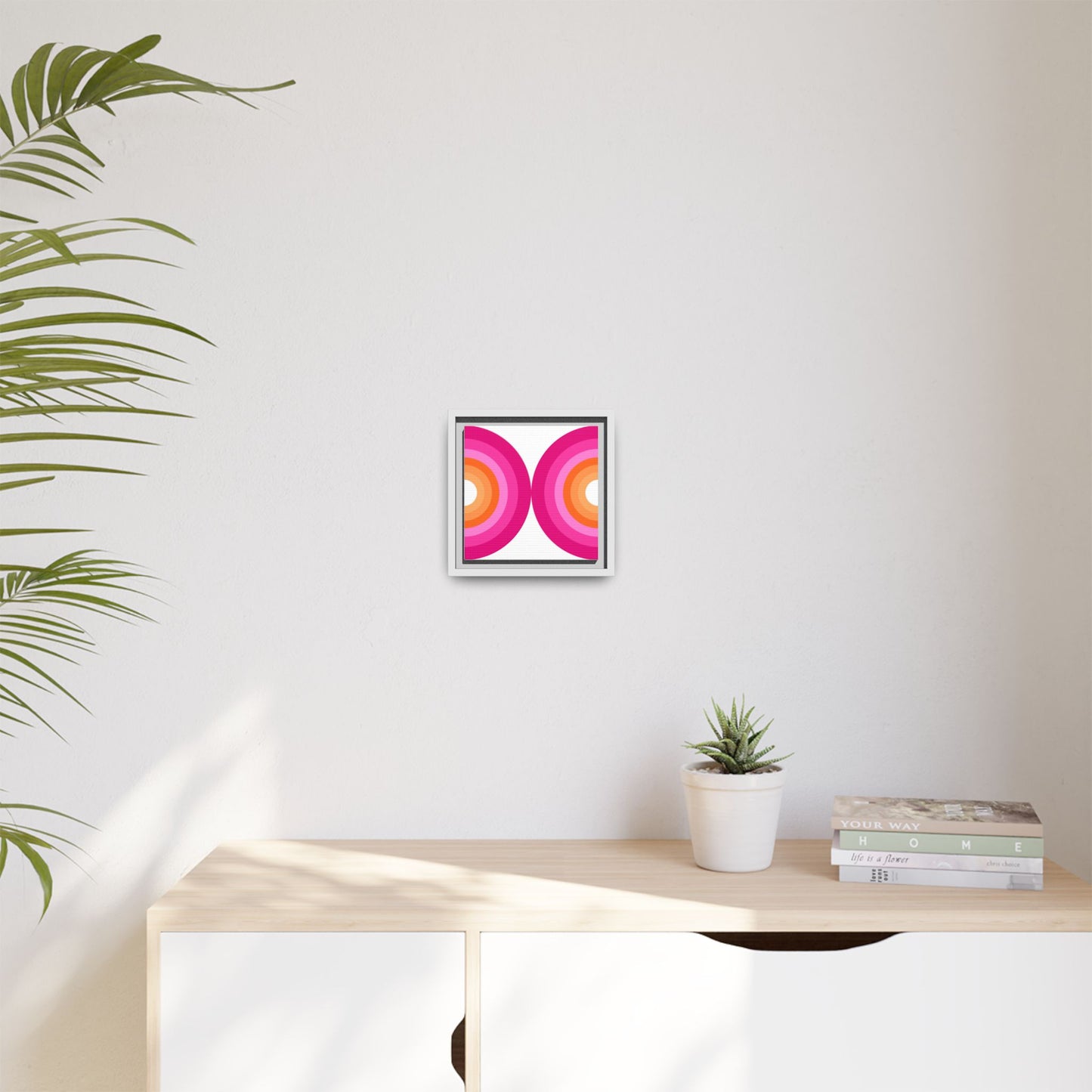 Modern Framed Geometric Canvas Art | Bold Color Meets Clean Framing