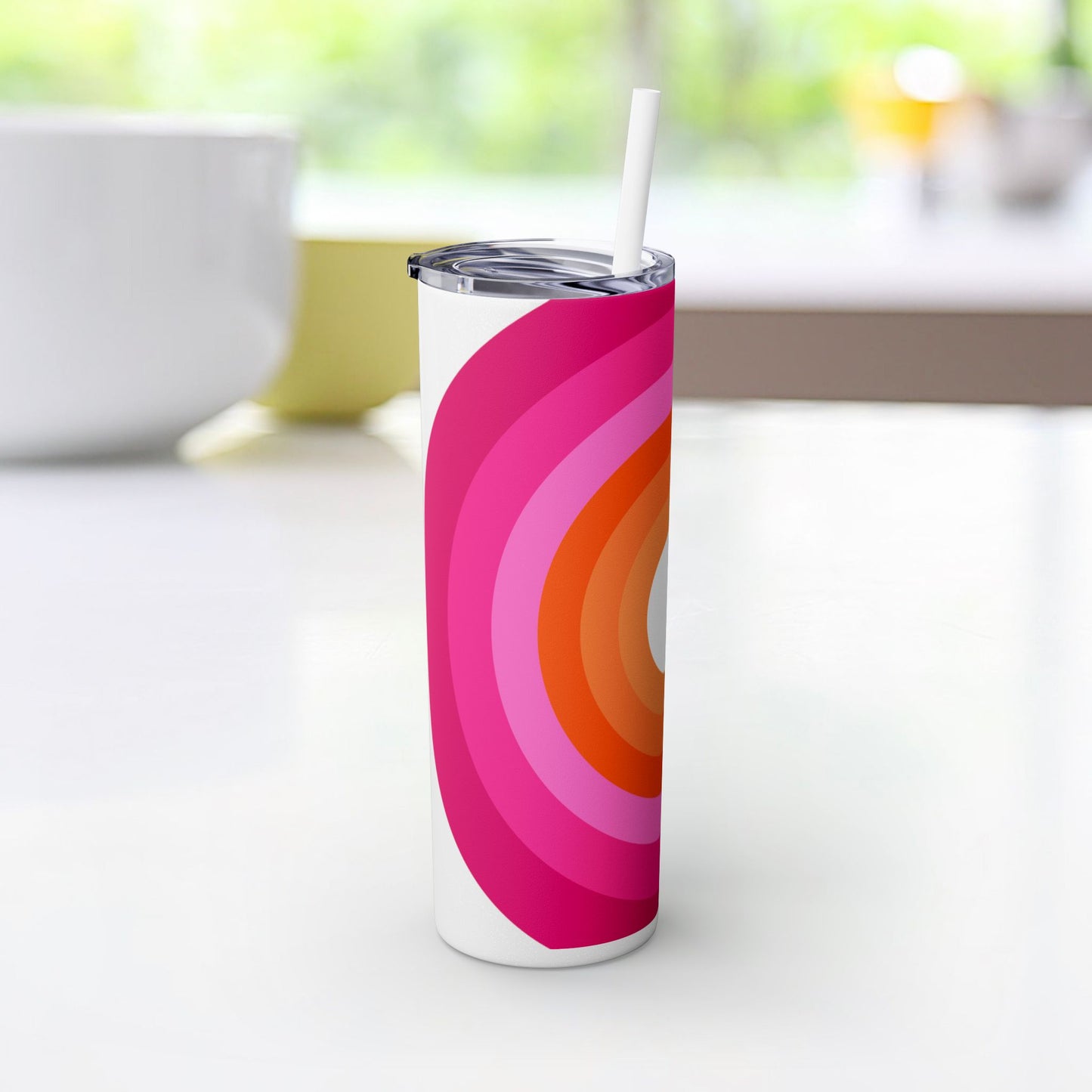 Vibrant. Versatile. Totally Sippable. – 20 oz Skinny Travel Tumbler with Straw