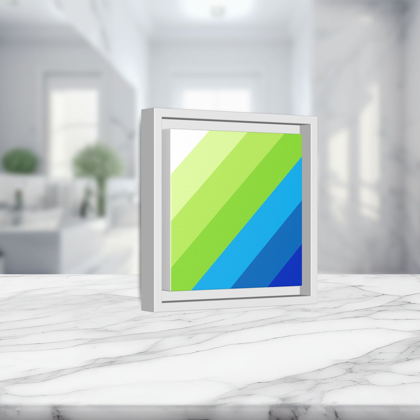 Modern Framed Geometric Canvas Art | Bold Color Meets Clean Framing