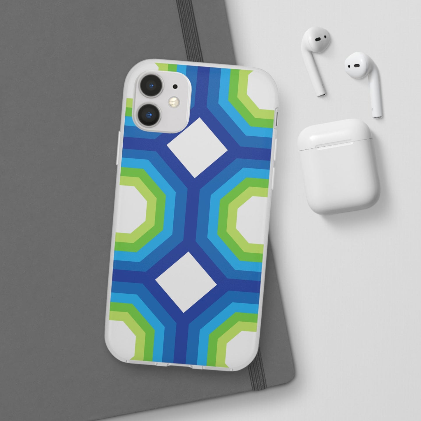 Stylish Geometric Phone Case, Flexible Phone Cover, Unique Modern Design, Perfect Gift, Trendy Accessory, Eco-Friendly Case