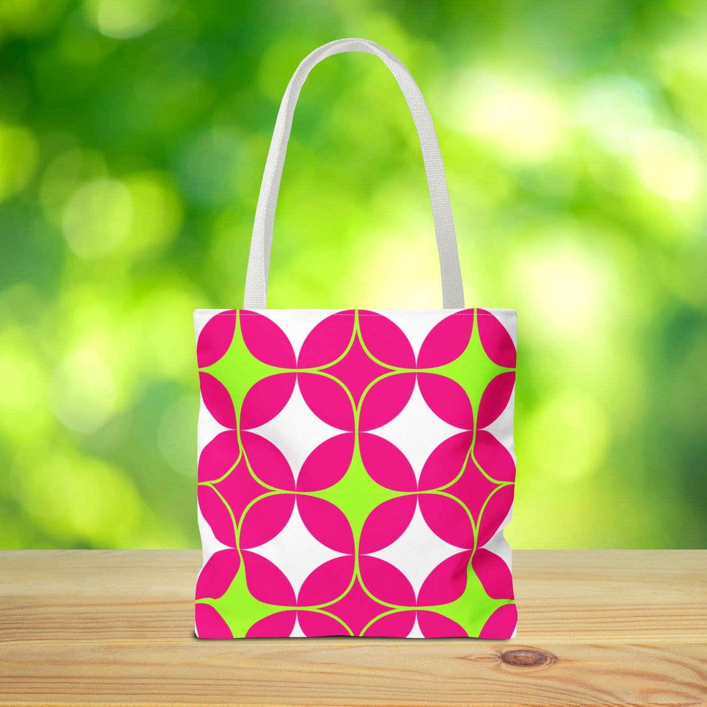 Geometric Art Tote Bag – 3 sizes | Bold lines. Vivid color. Retro with a modern twist.