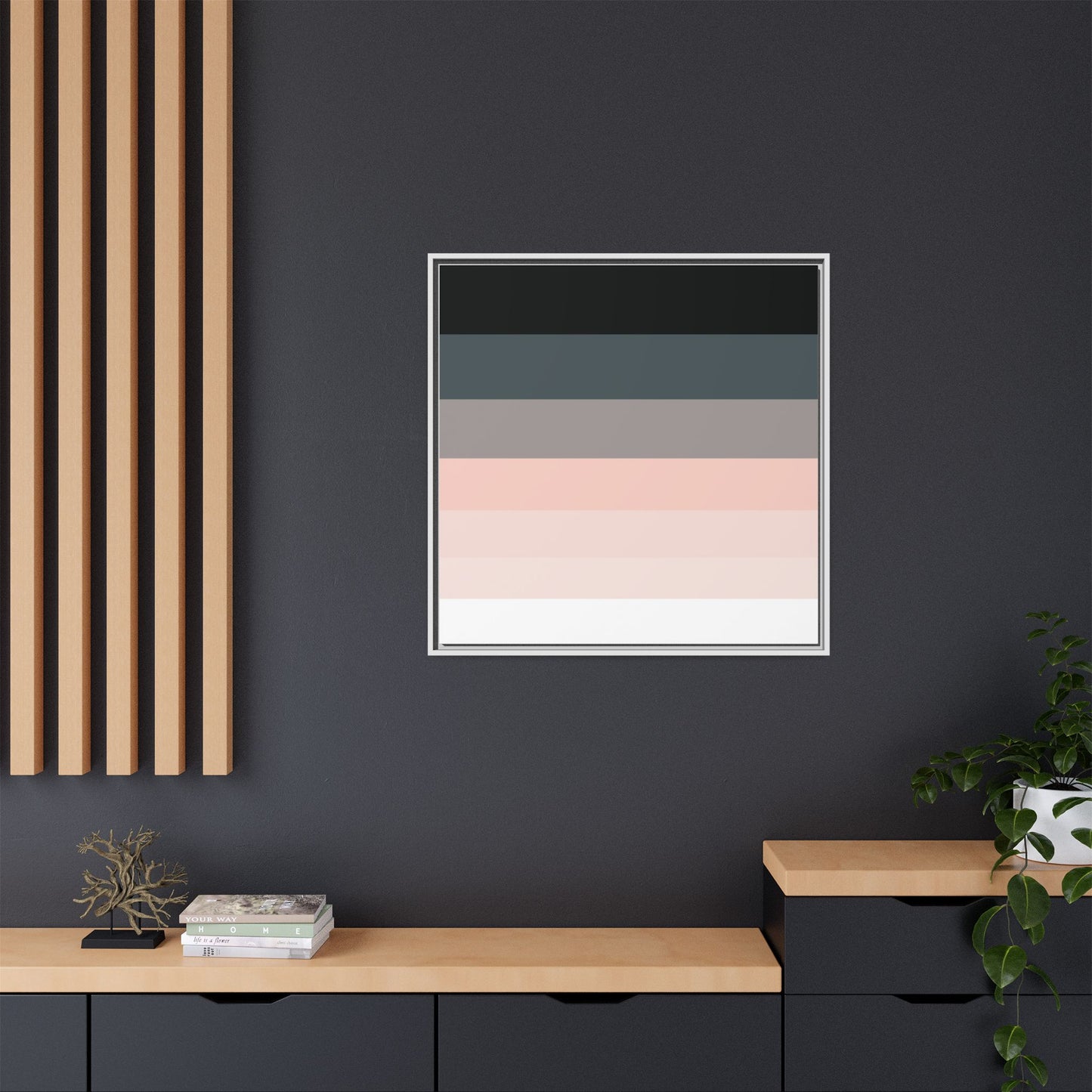 Modern Framed Geometric Canvas Art | Bold Color Meets Clean Framing