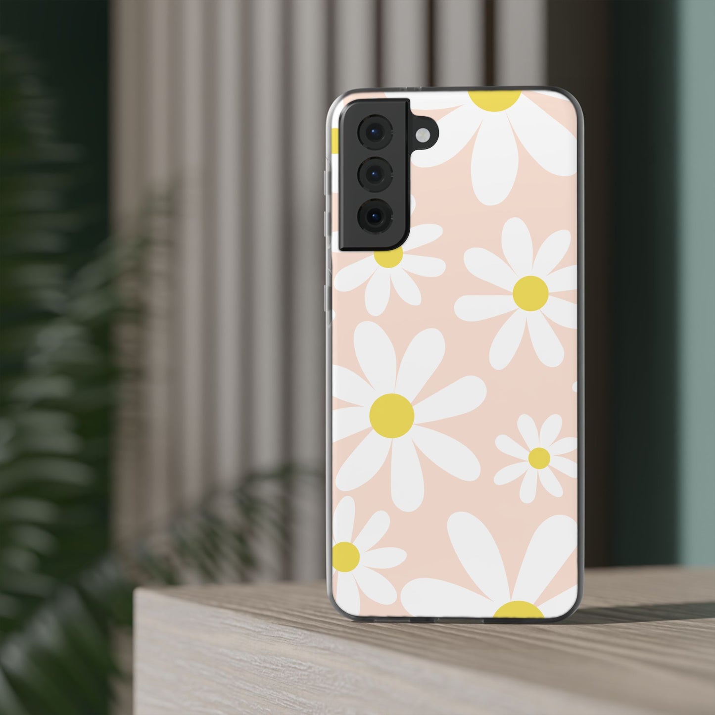 Phone Cases - Blush Daisy Pattern Flexi Cases