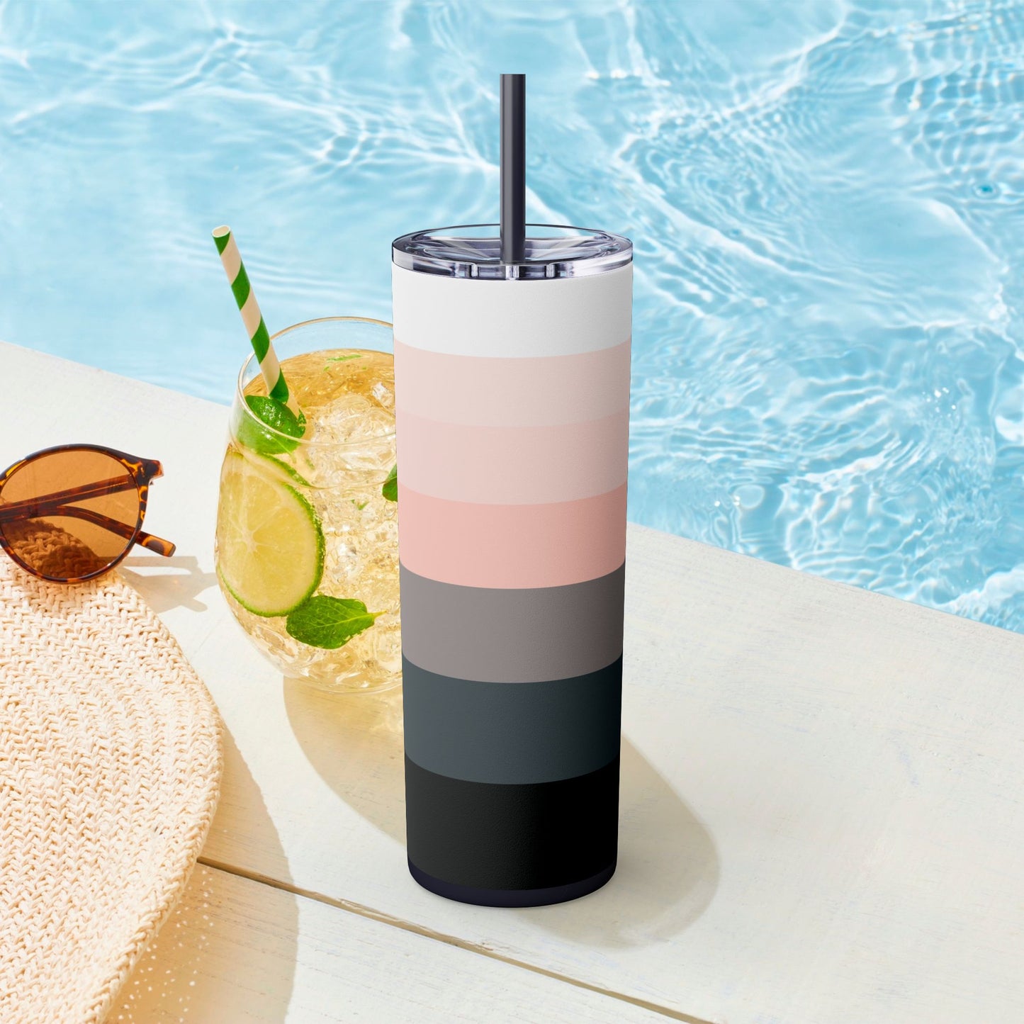 Vibrant. Versatile. Totally Sippable. – 20 oz Skinny Travel Tumbler with Straw